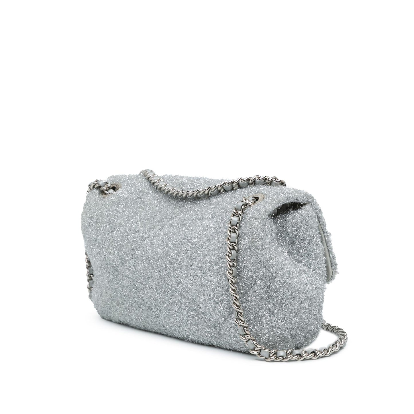 Chanel Quilted Lurex Ground Control Pluto Glitter Handbag