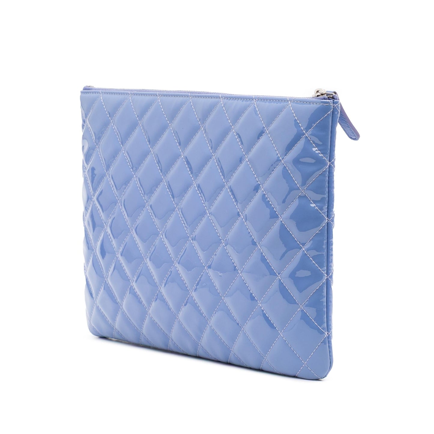 Chanel Quilted Patent O Clutch Bag 5