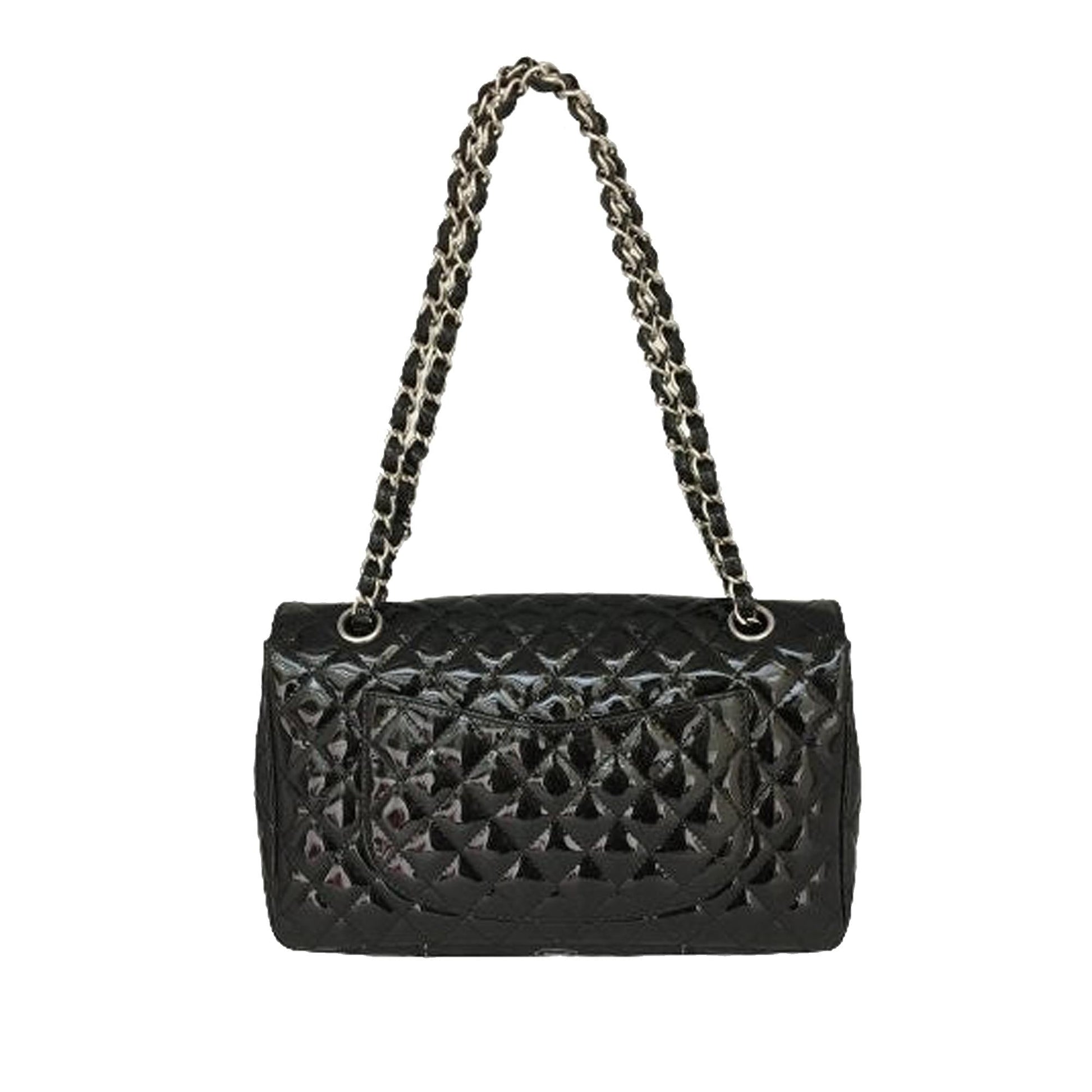 Chanel Secret Label Patent Flap SHG Leather Shoulder Bag