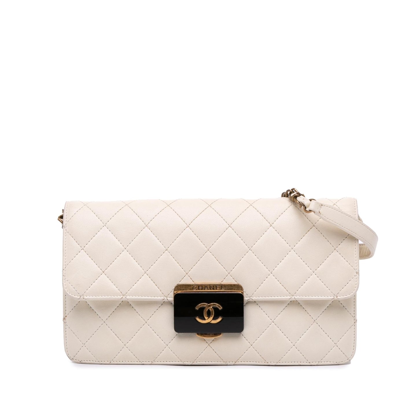 Chanel Sheepskin Beauty Flap Lock Handbag Lock Flap