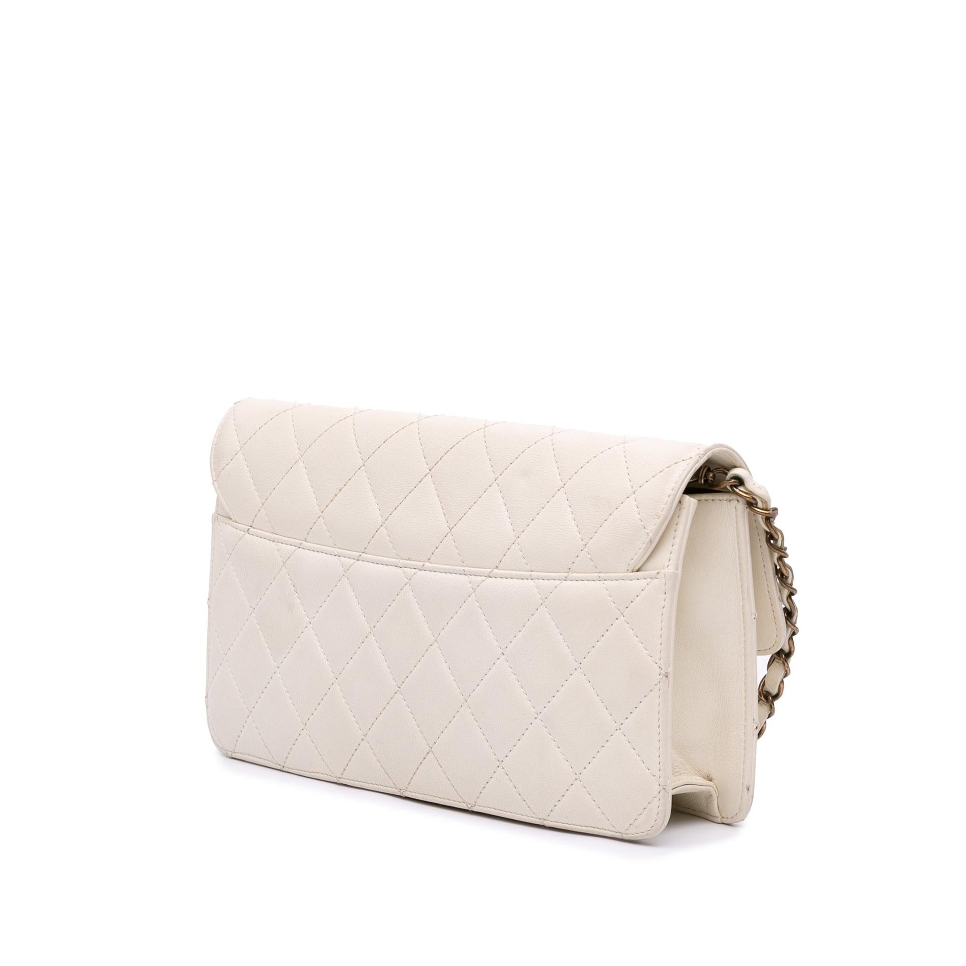 Chanel Sheepskin Beauty Flap Lock Handbag Lock Flap