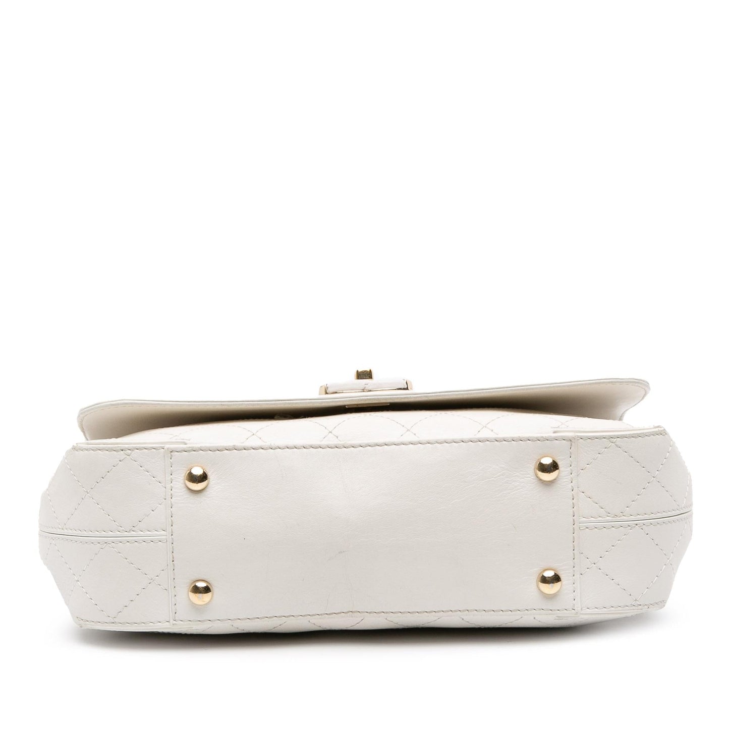 Chanel Stitched Calfskin Covered CC Flap Handbag