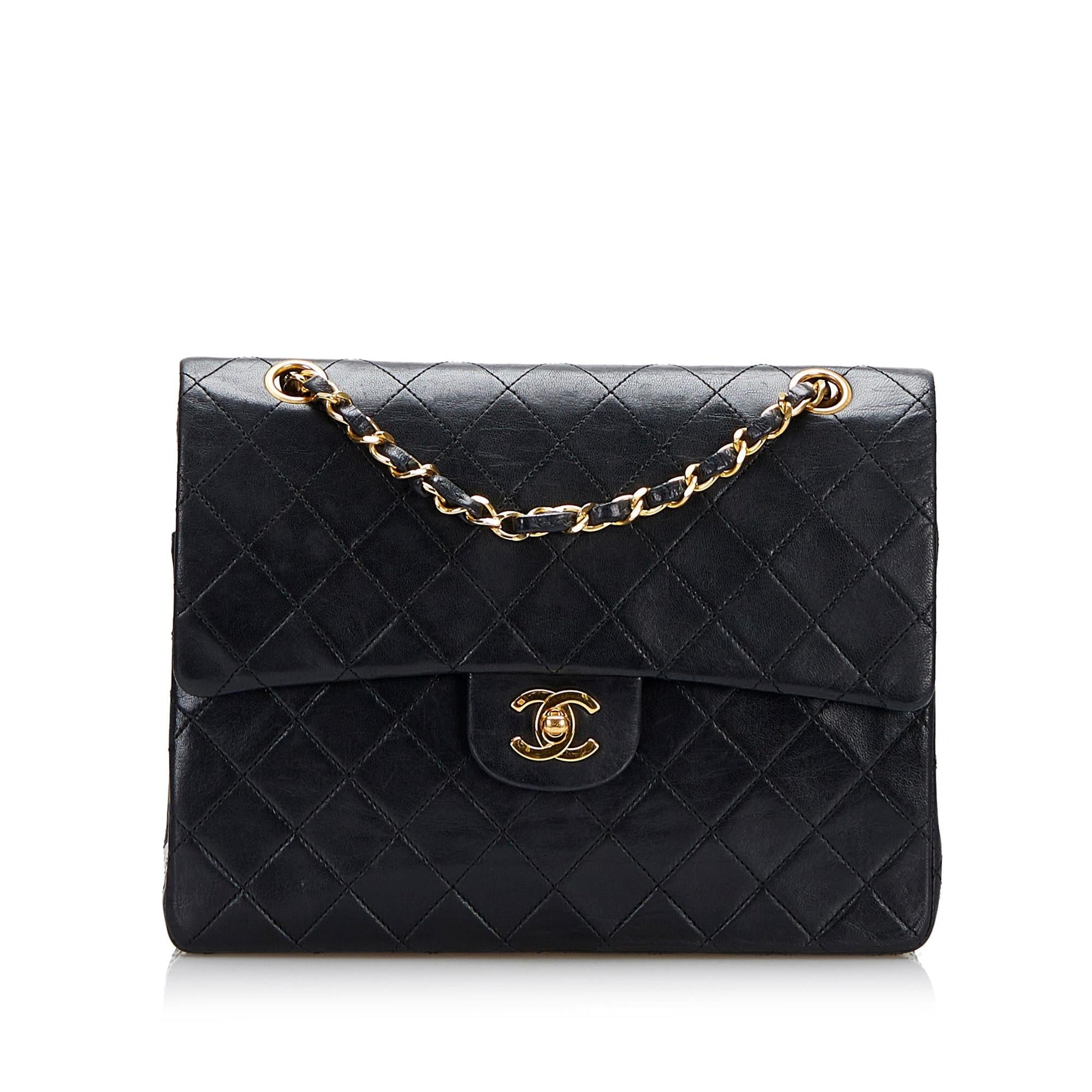 Chanel Tall Classic Lambskin Double Flap Handbag Flap 1