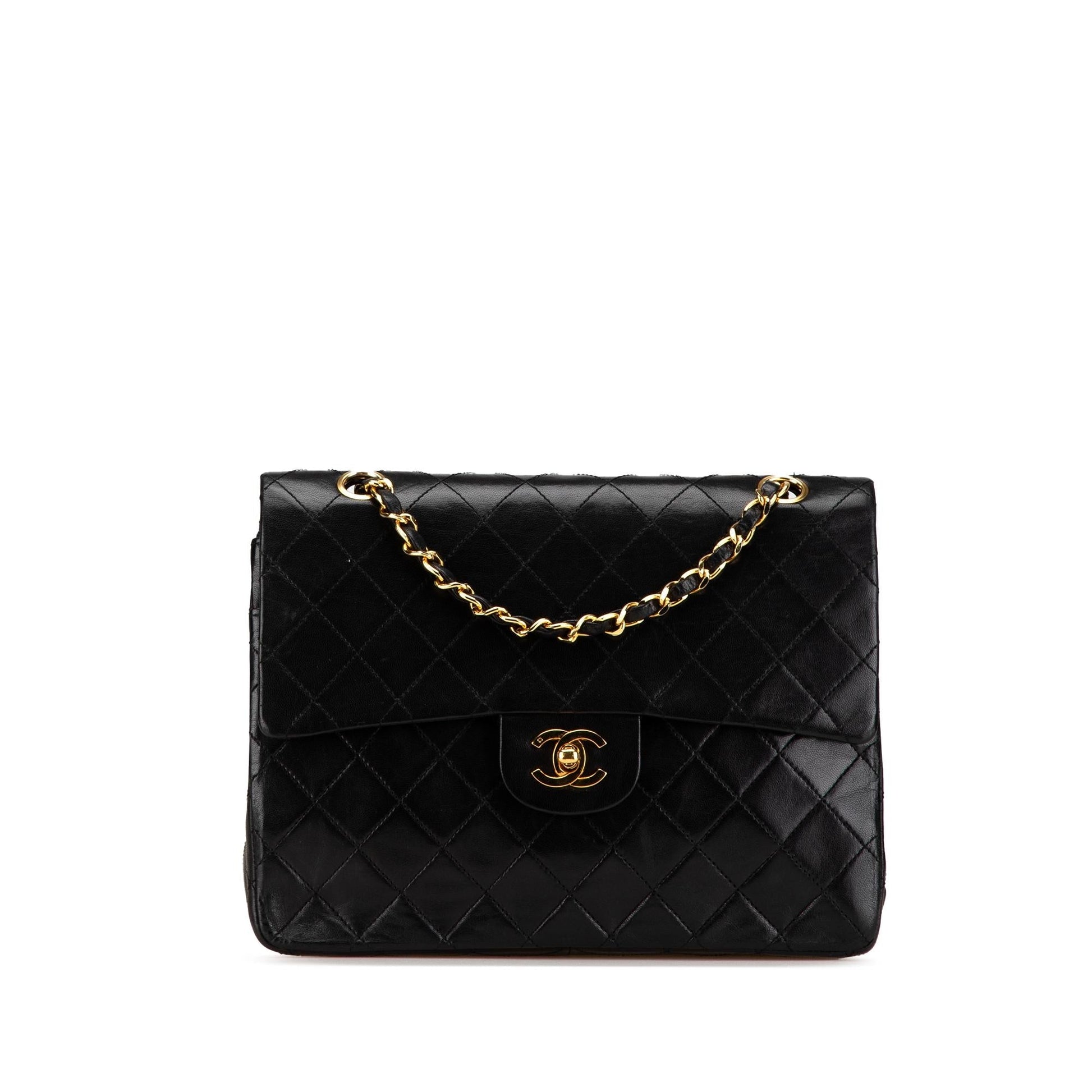 Chanel Tall Classic Lambskin Double Flap Handbag Flap 2