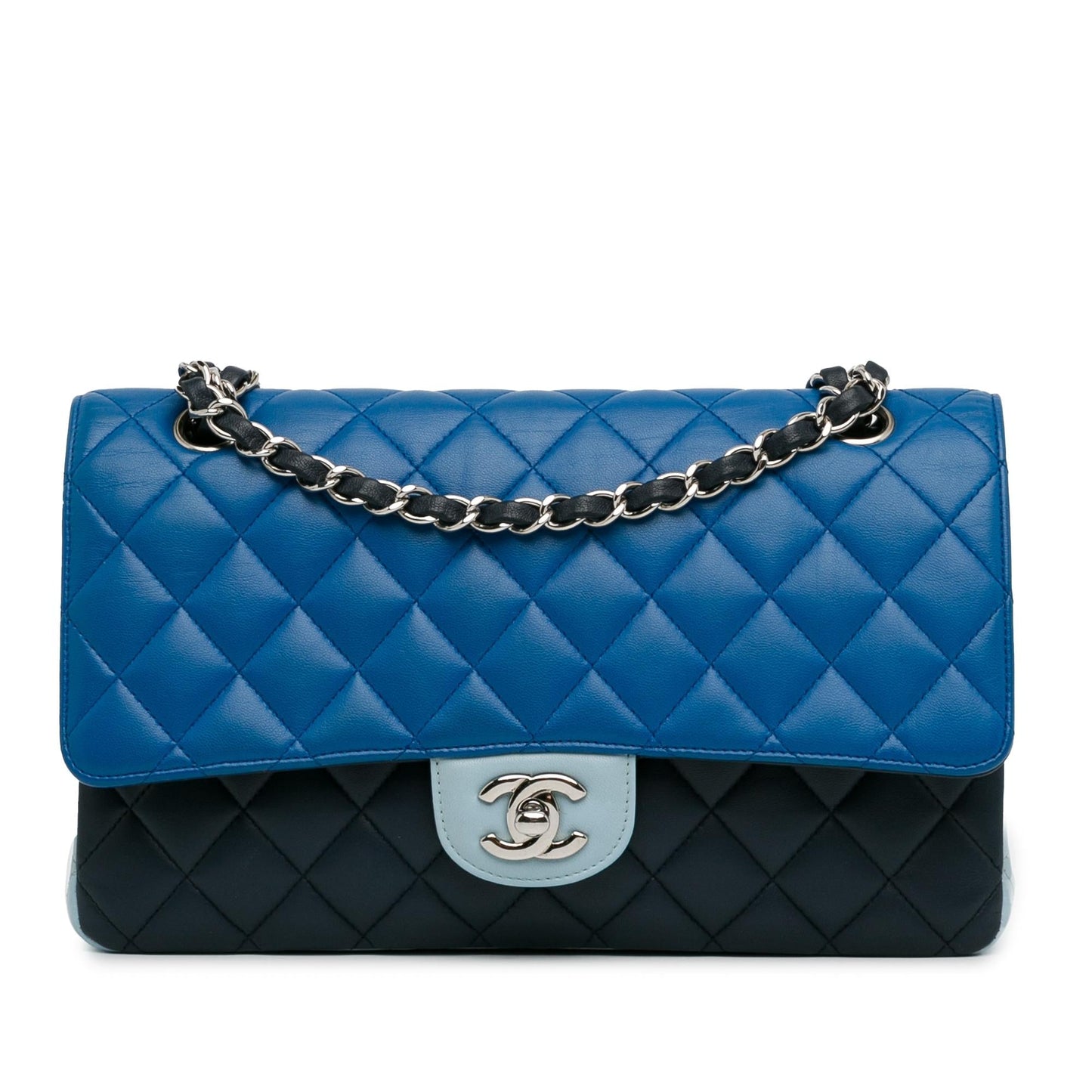 Chanel Tricolor Lambskin Double Flap SHG-9xy5Fb Handbag