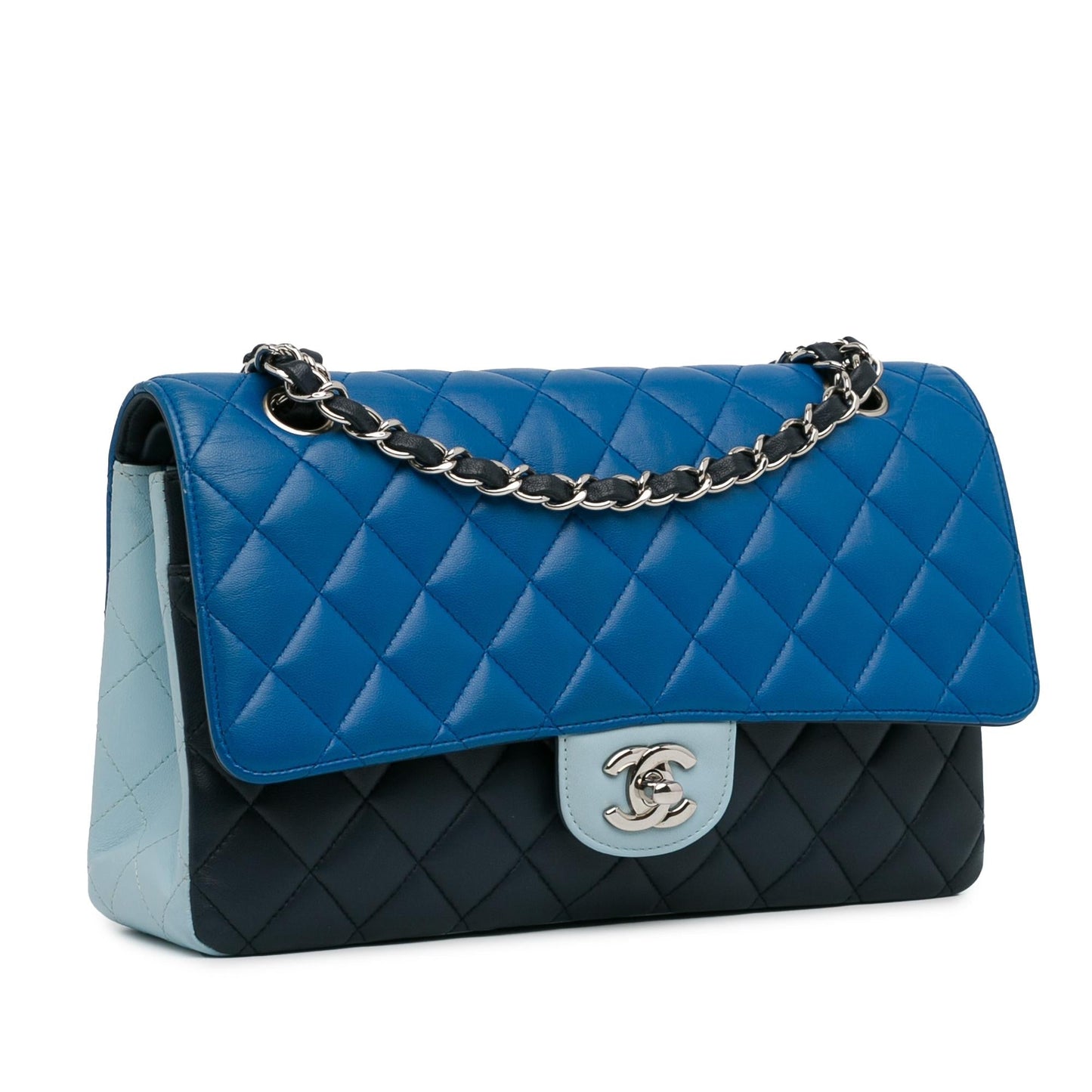 Chanel Tricolor Lambskin Double Flap SHG-9xy5Fb Handbag