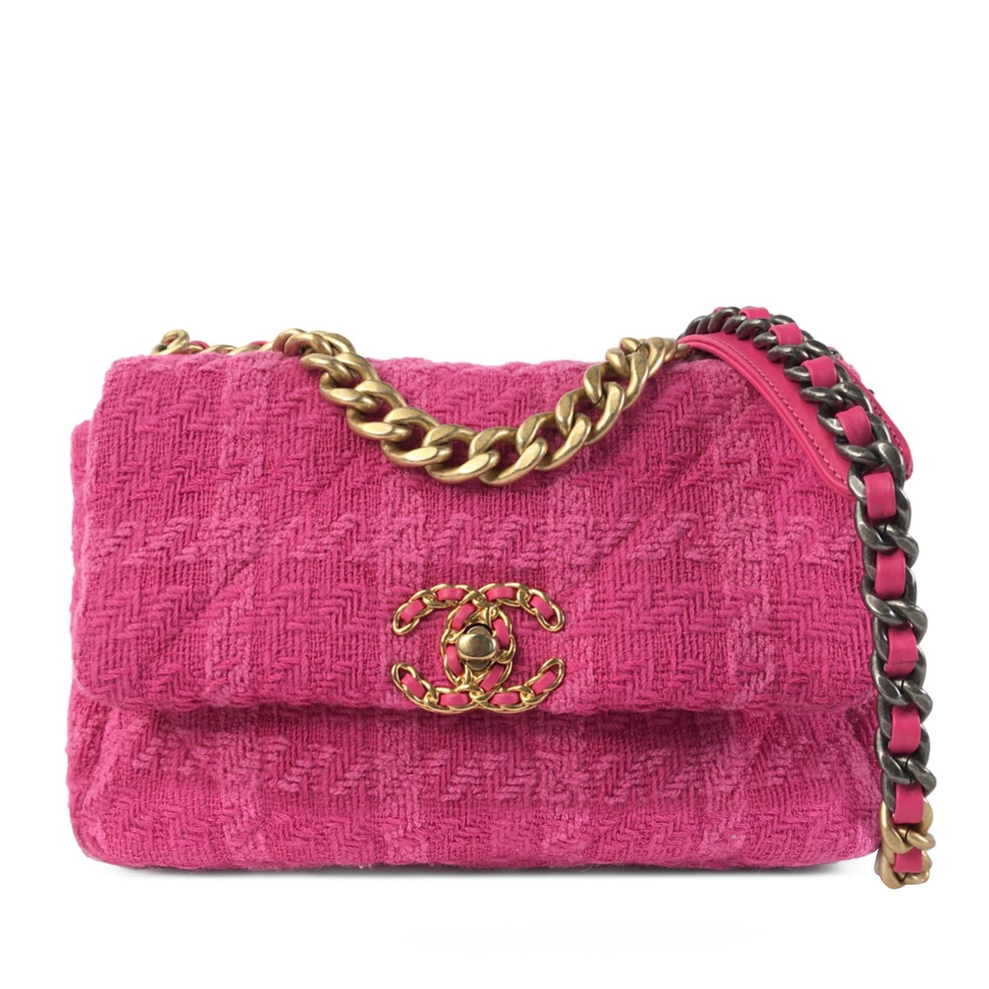 Chanel Tweed 19 Flap SHG-njtjMw Handbag