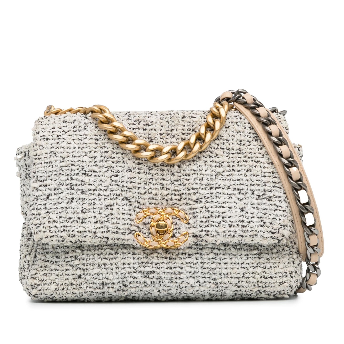 Chanel Tweed 19 Flap SHG-GKU36x Handbag