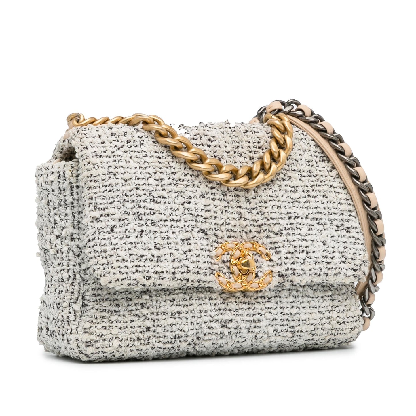 Chanel Tweed 19 Flap SHG-GKU36x Handbag