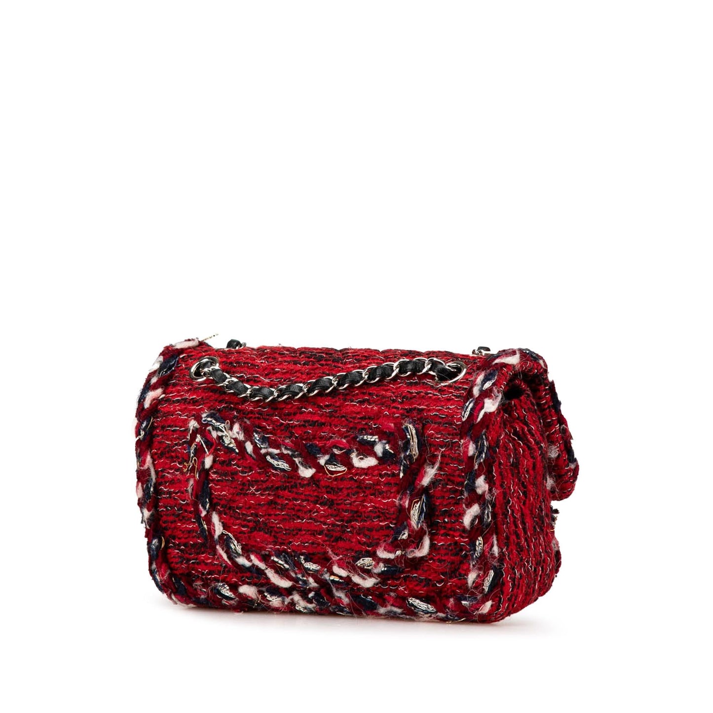 Chanel Tweed Braided Charms Double Flap Key Chain Flap 1