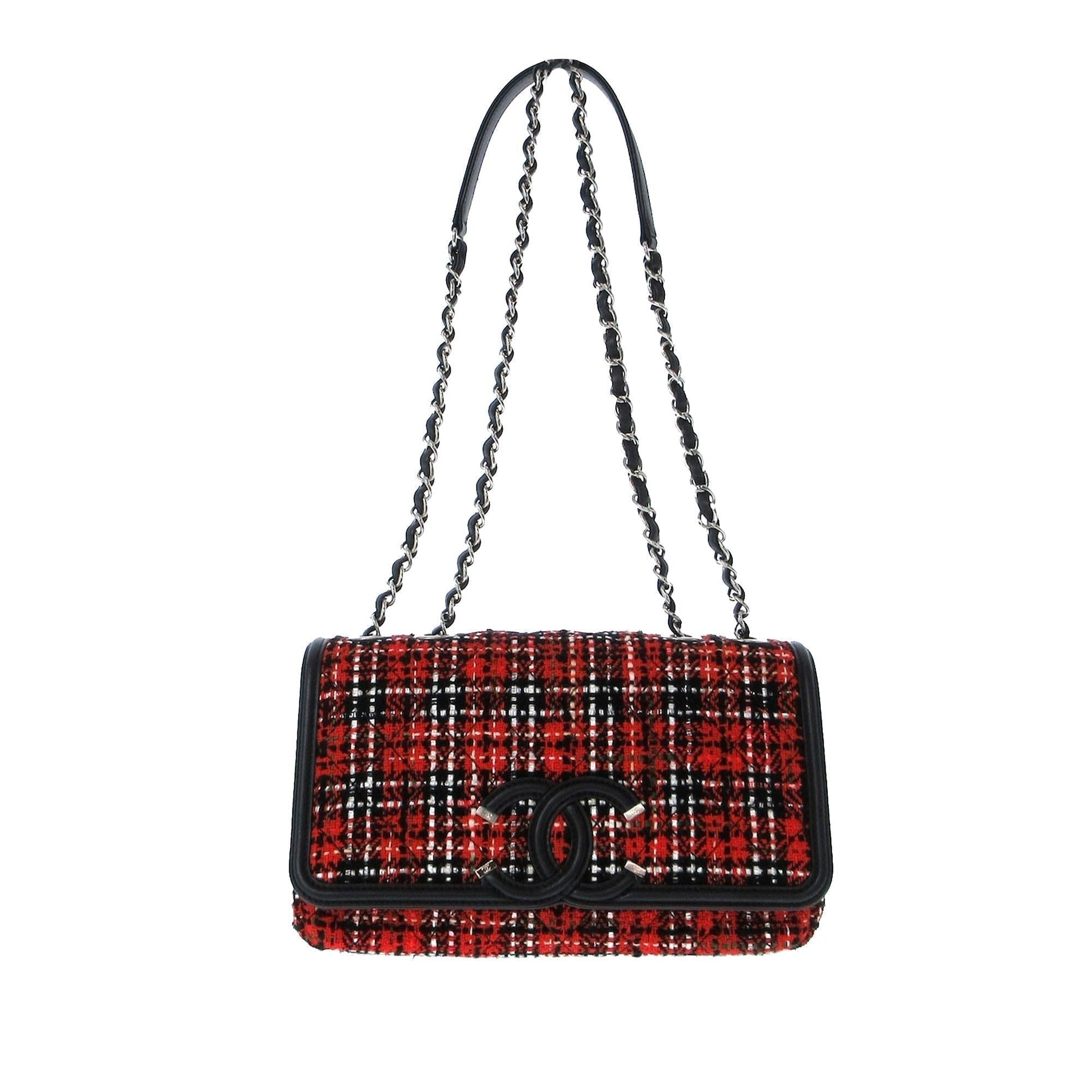 Chanel Medium Tweed Cc Filigree Flap (Shg-1Z9Kzx) Bag
