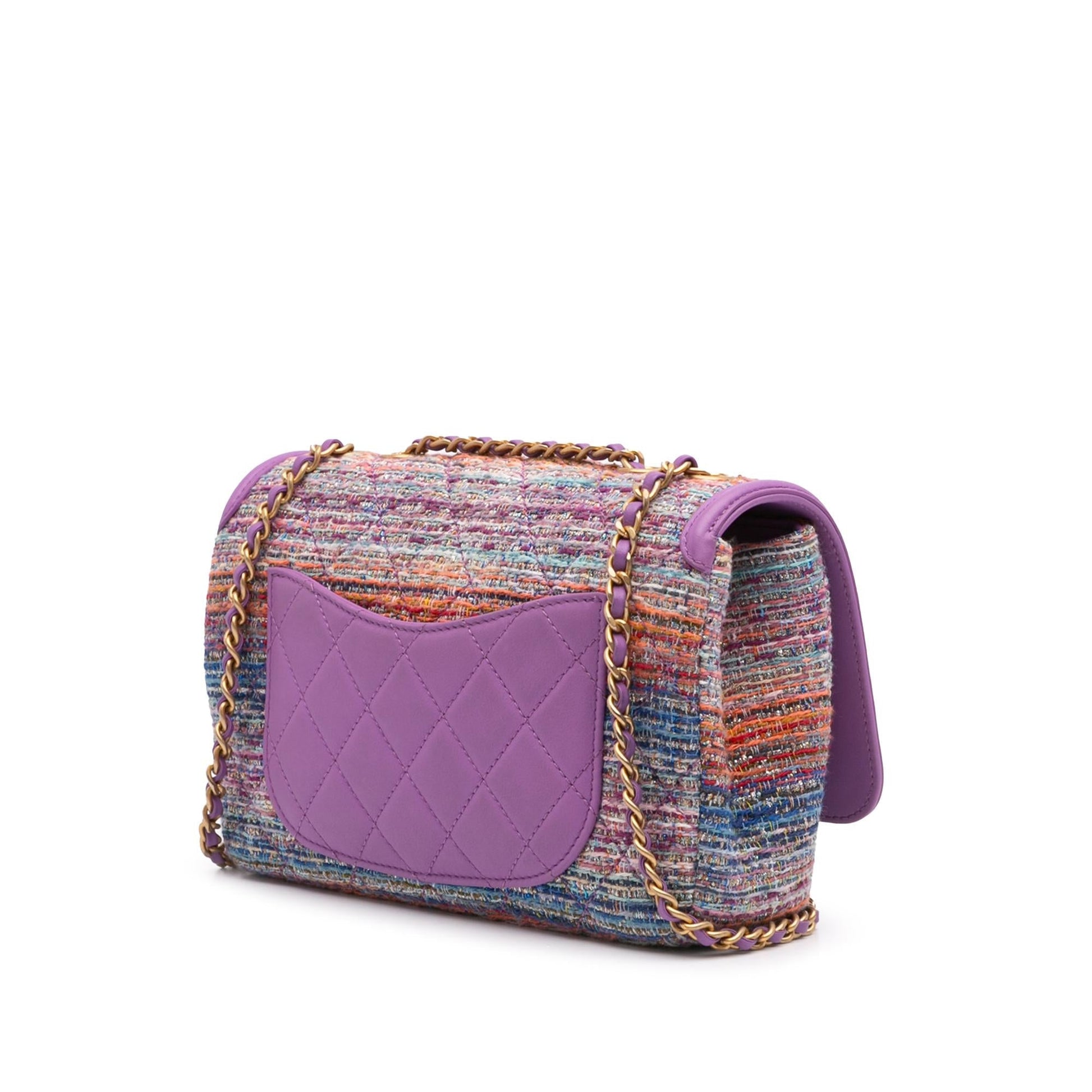 Chanel Tweed CC Filigree Flap Handbag Flap 1