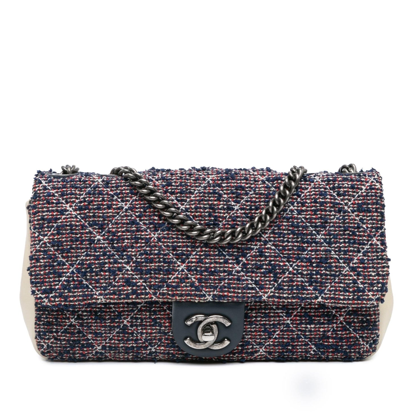 Chanel Tweed Single Flap Handbag