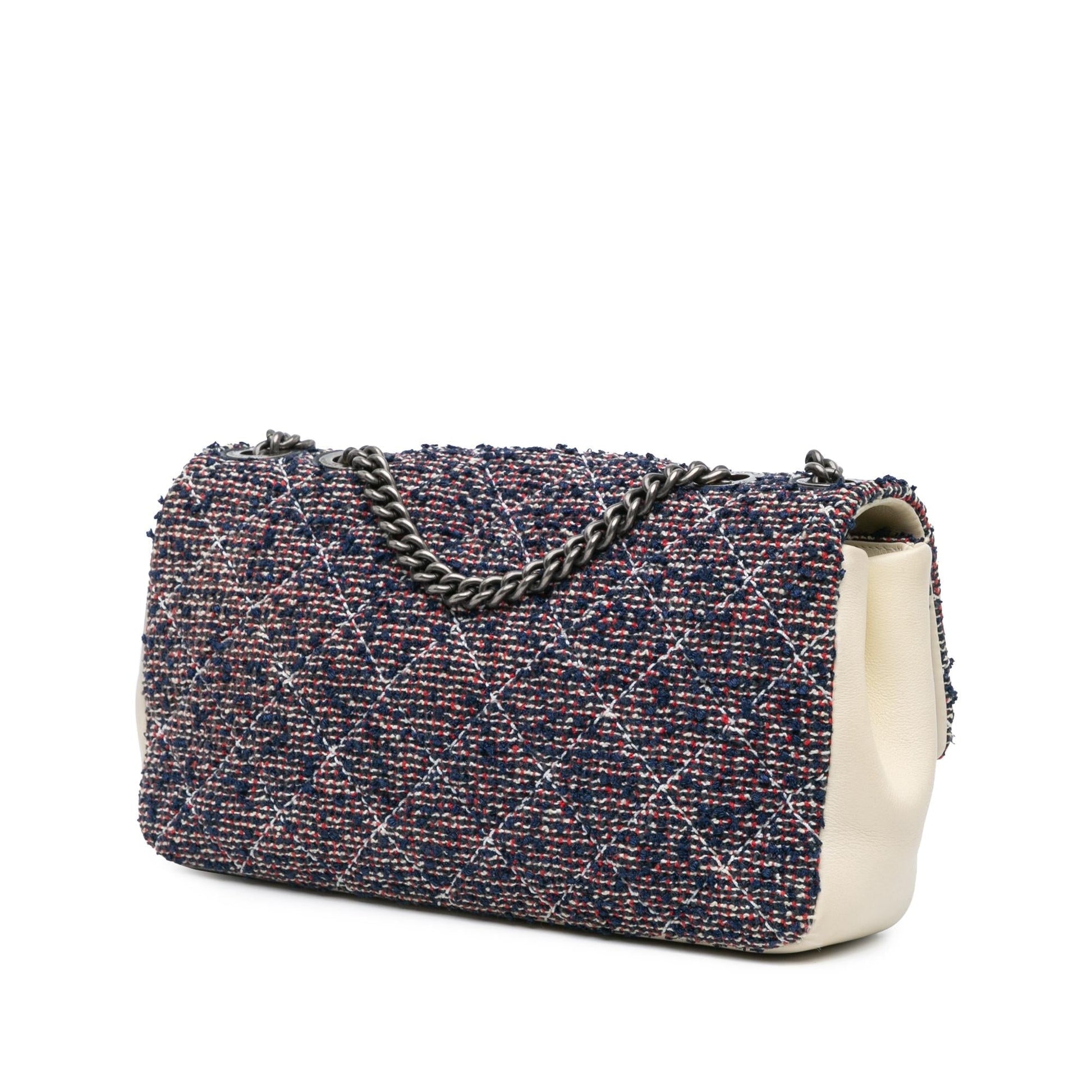 Chanel Tweed Single Flap Handbag