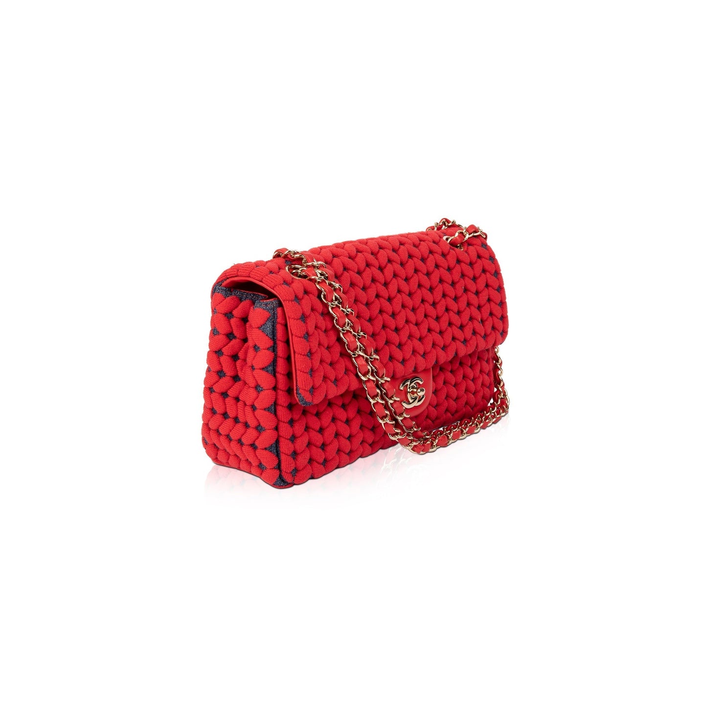 Chanel Wool Flap Calfskin Travel Bag Flap Bag