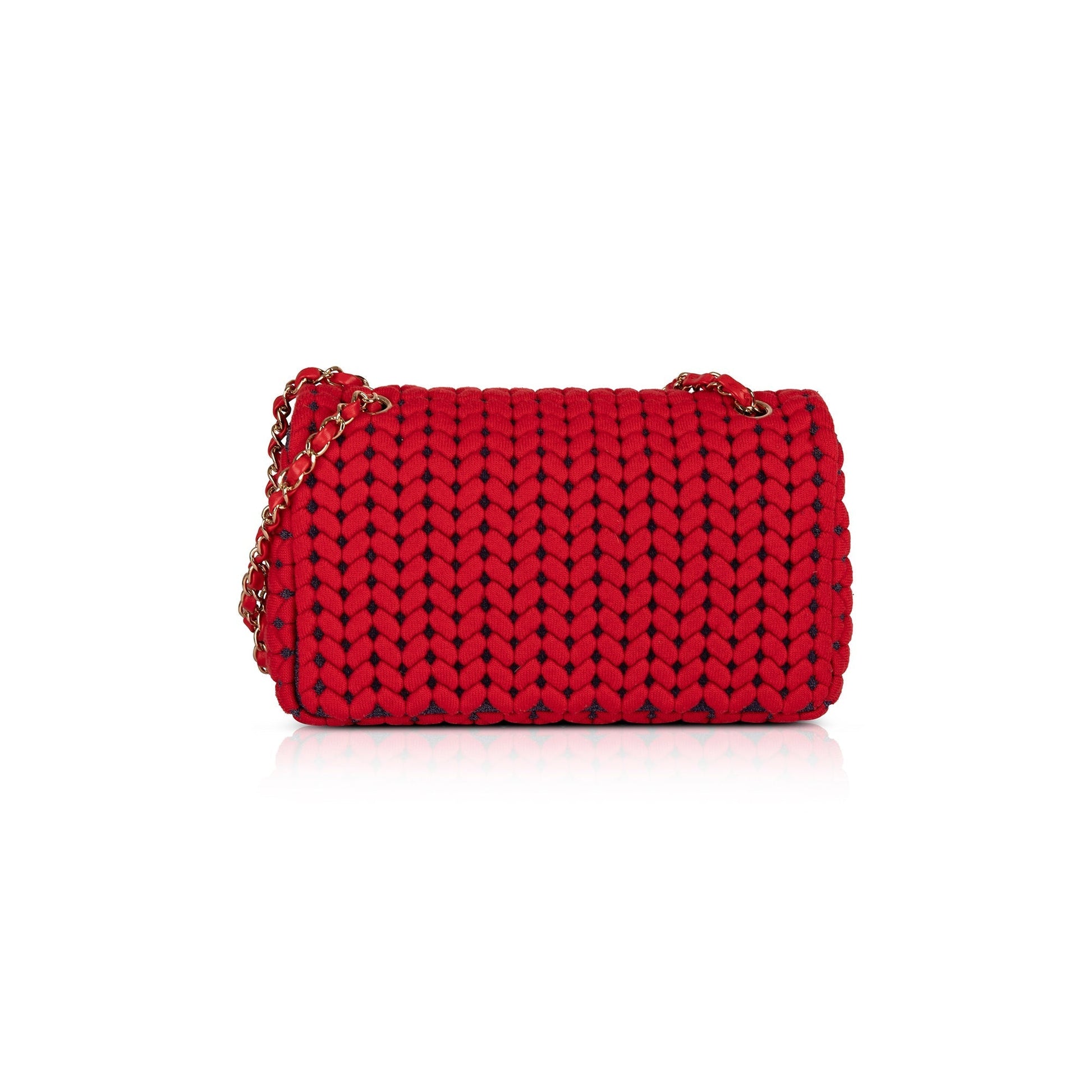 Chanel Wool Flap Calfskin Travel Bag