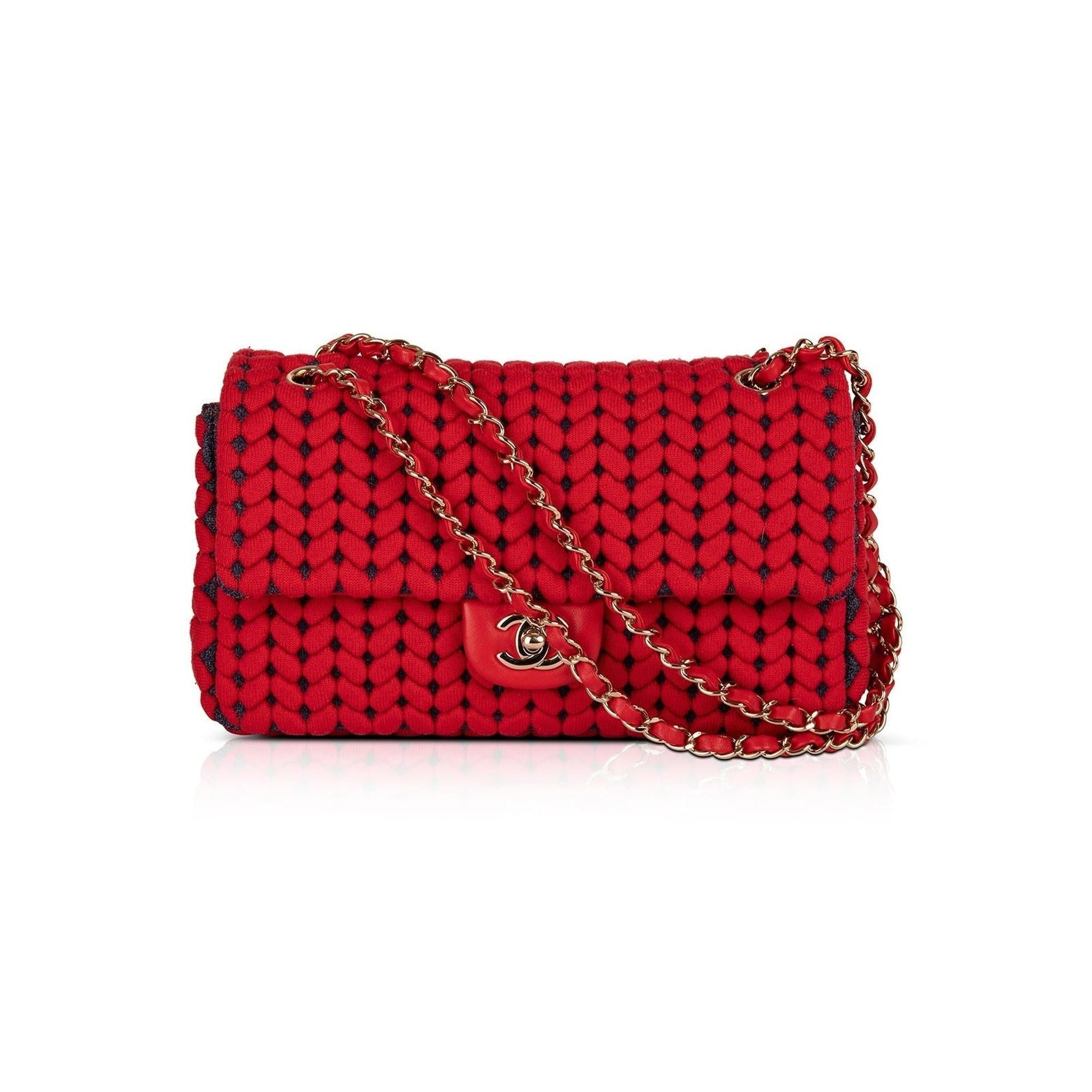 Chanel Wool Flap Calfskin Travel Bag
