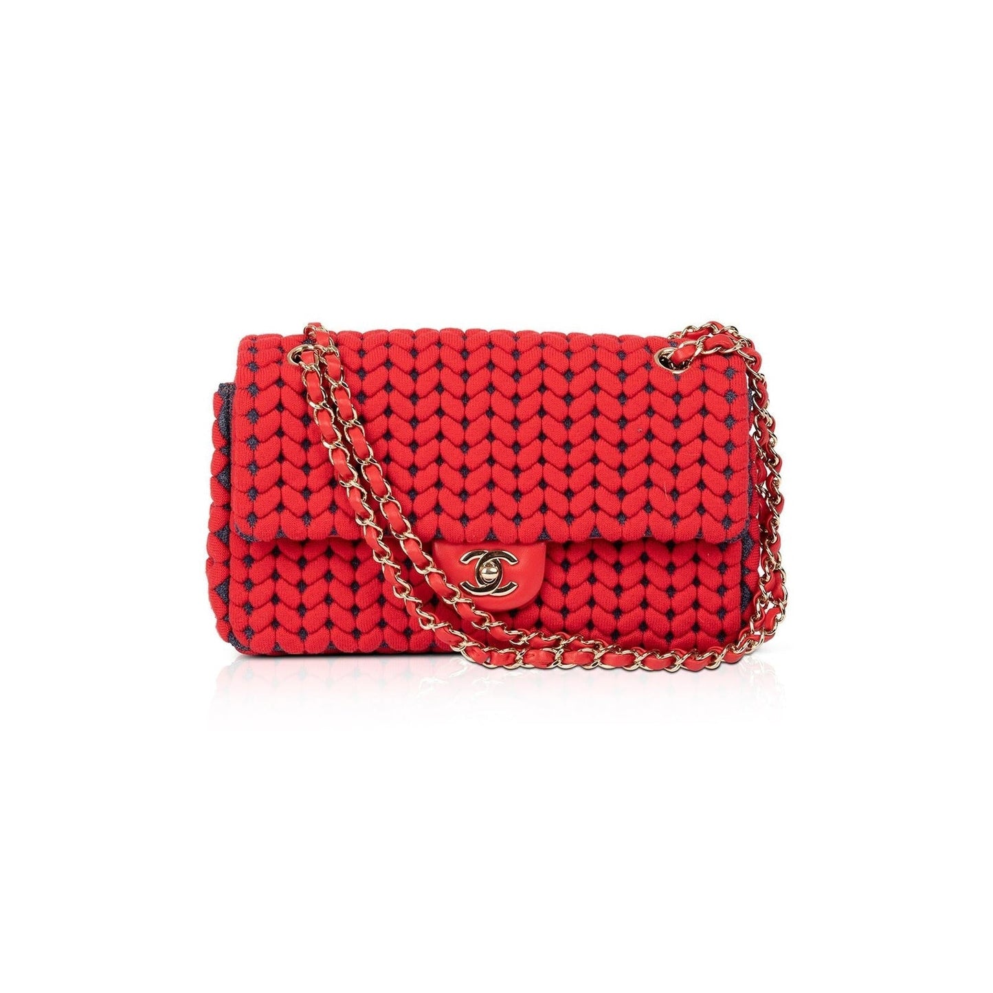 Chanel Wool Flap Calfskin Travel Bag Flap Bag