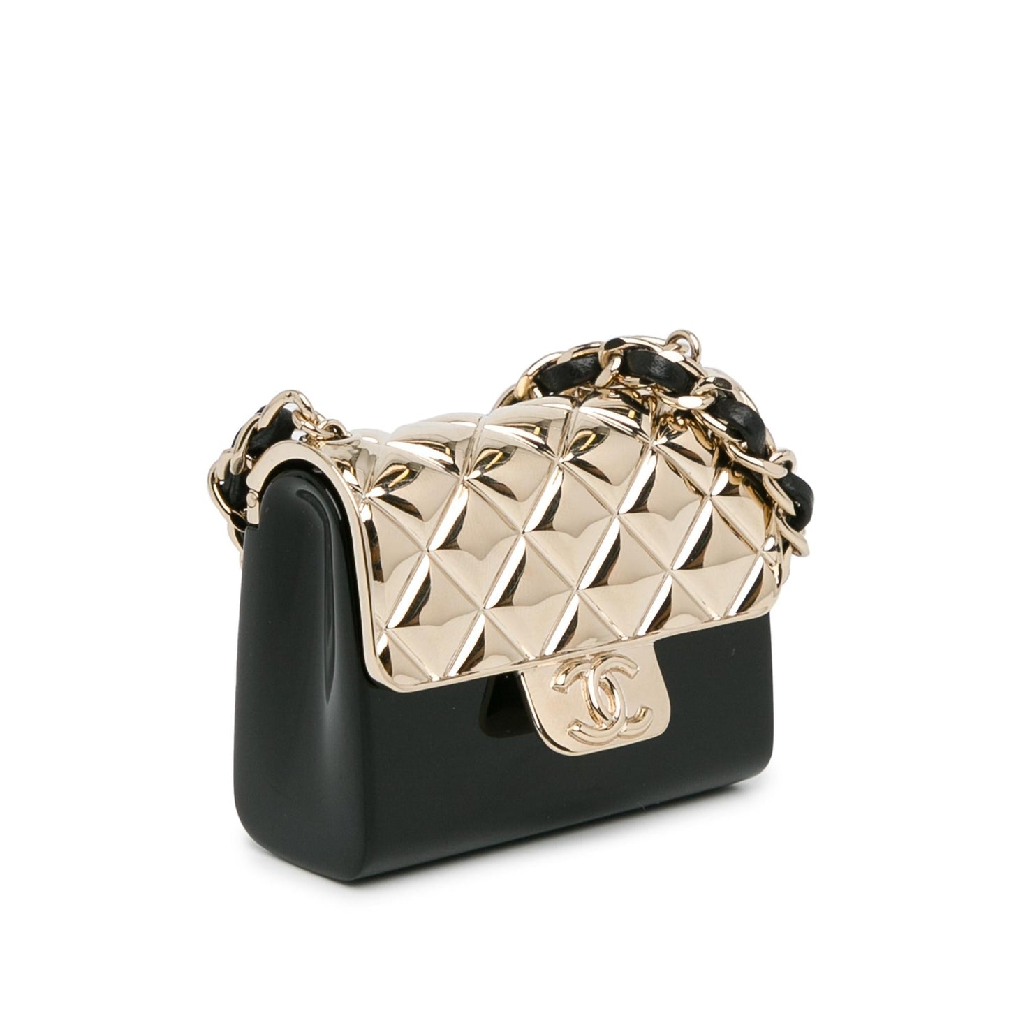 Chanel Metal And Resin Chain Flap Pendant Necklace (Shg-Xtw85C)