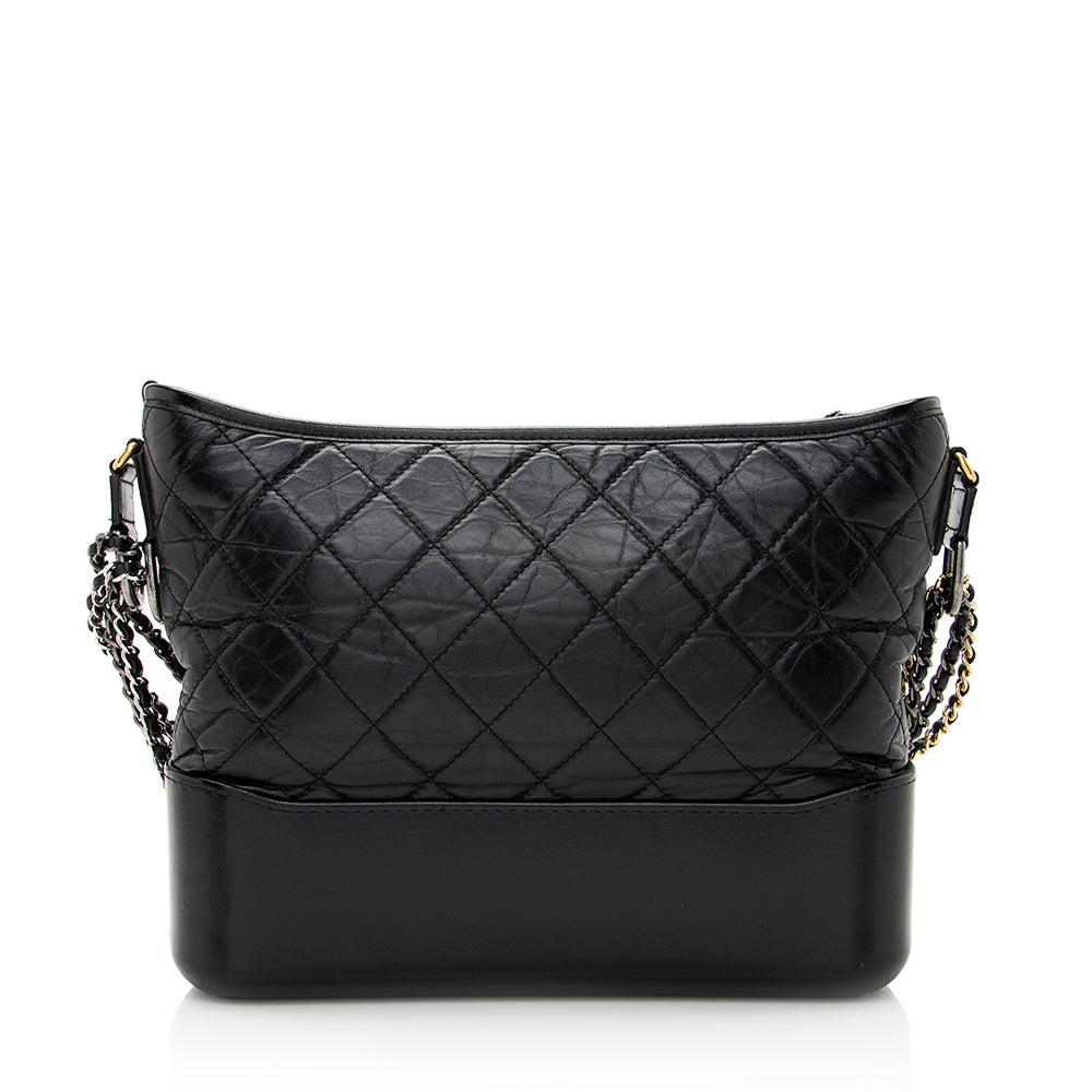 Chanel Aged Calfskin Gabrielle Hobo SHF Shoulder Bag Hobo Shf