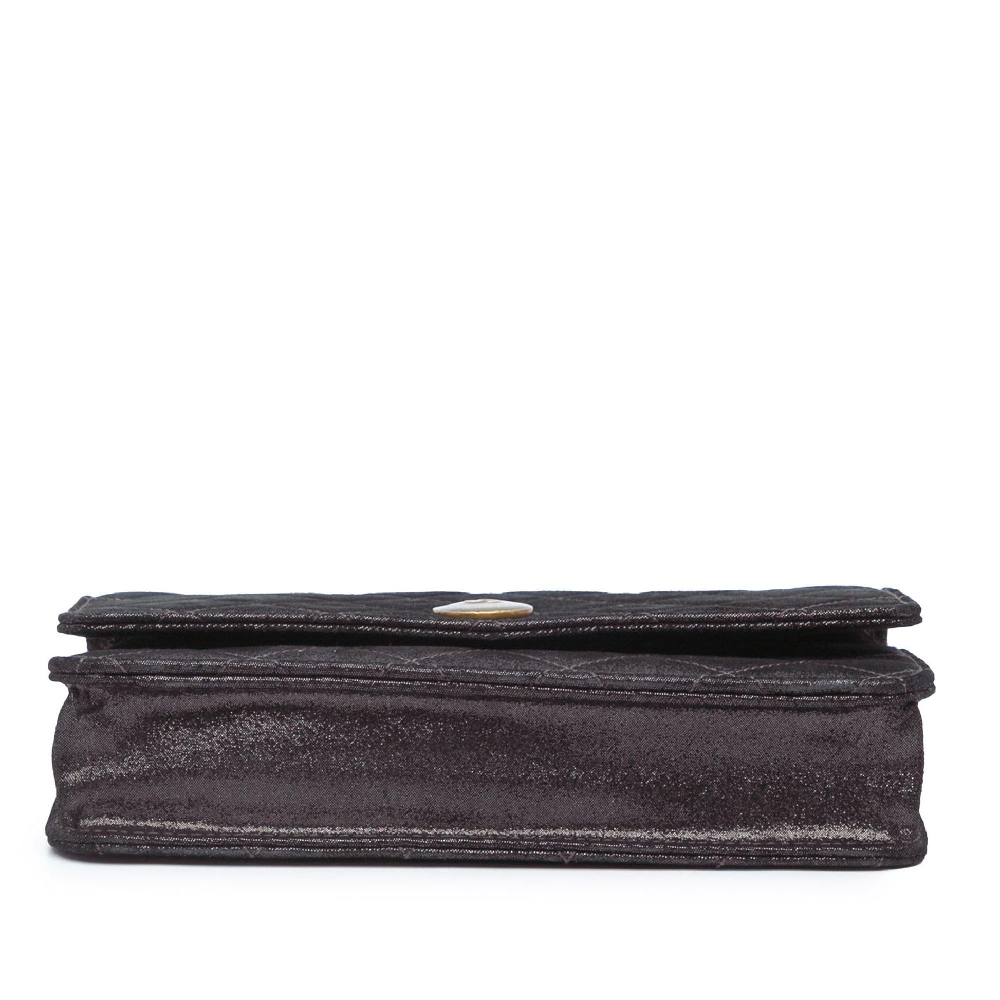 Chanel Metiers dArt Quilted Iridescent Lambskin Tartan Wallet Case