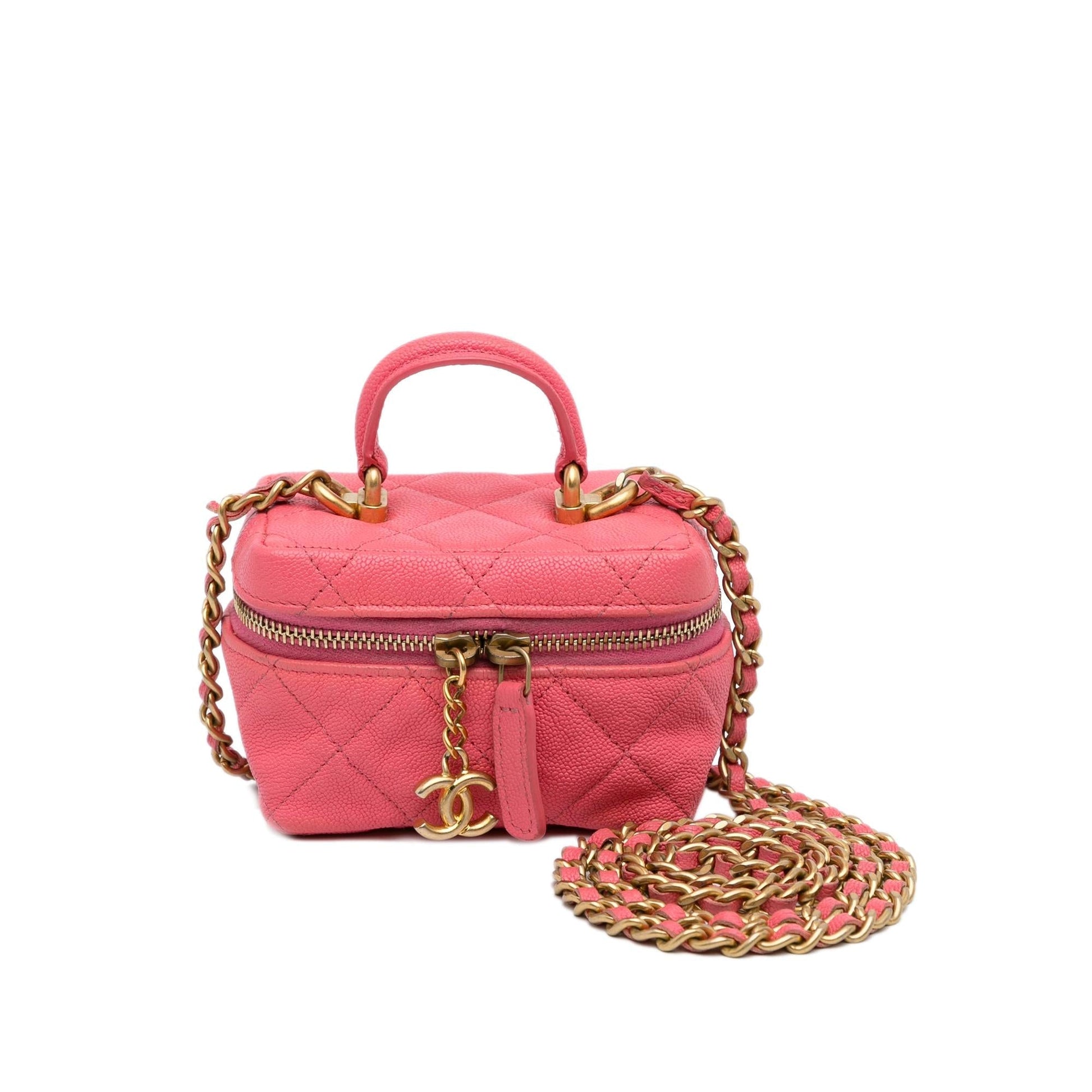 Chanel Micro Caviar Vanity Handbag Vanity Bag