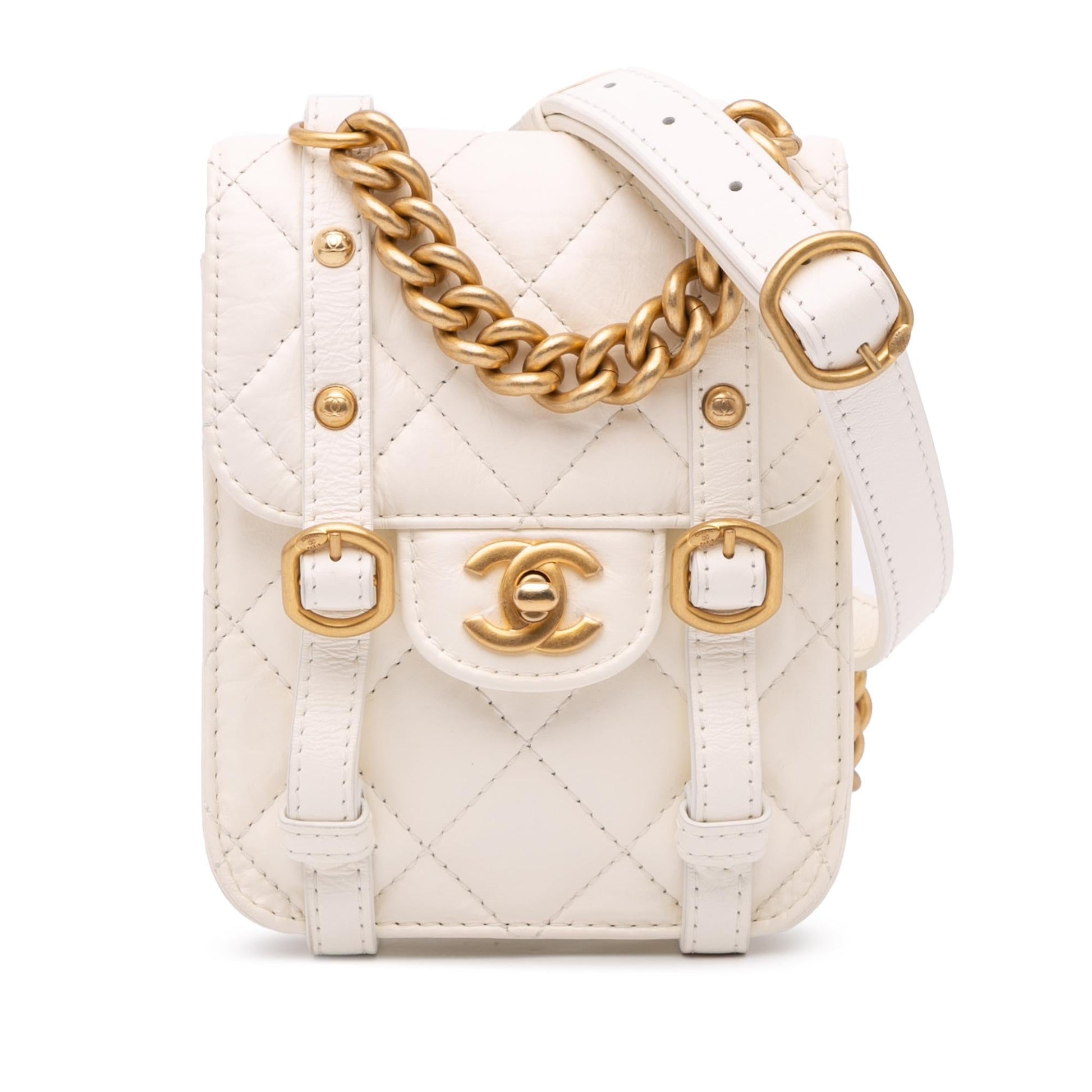Chanel Aged Calfskin City School Flap Mini Bag Flap 2