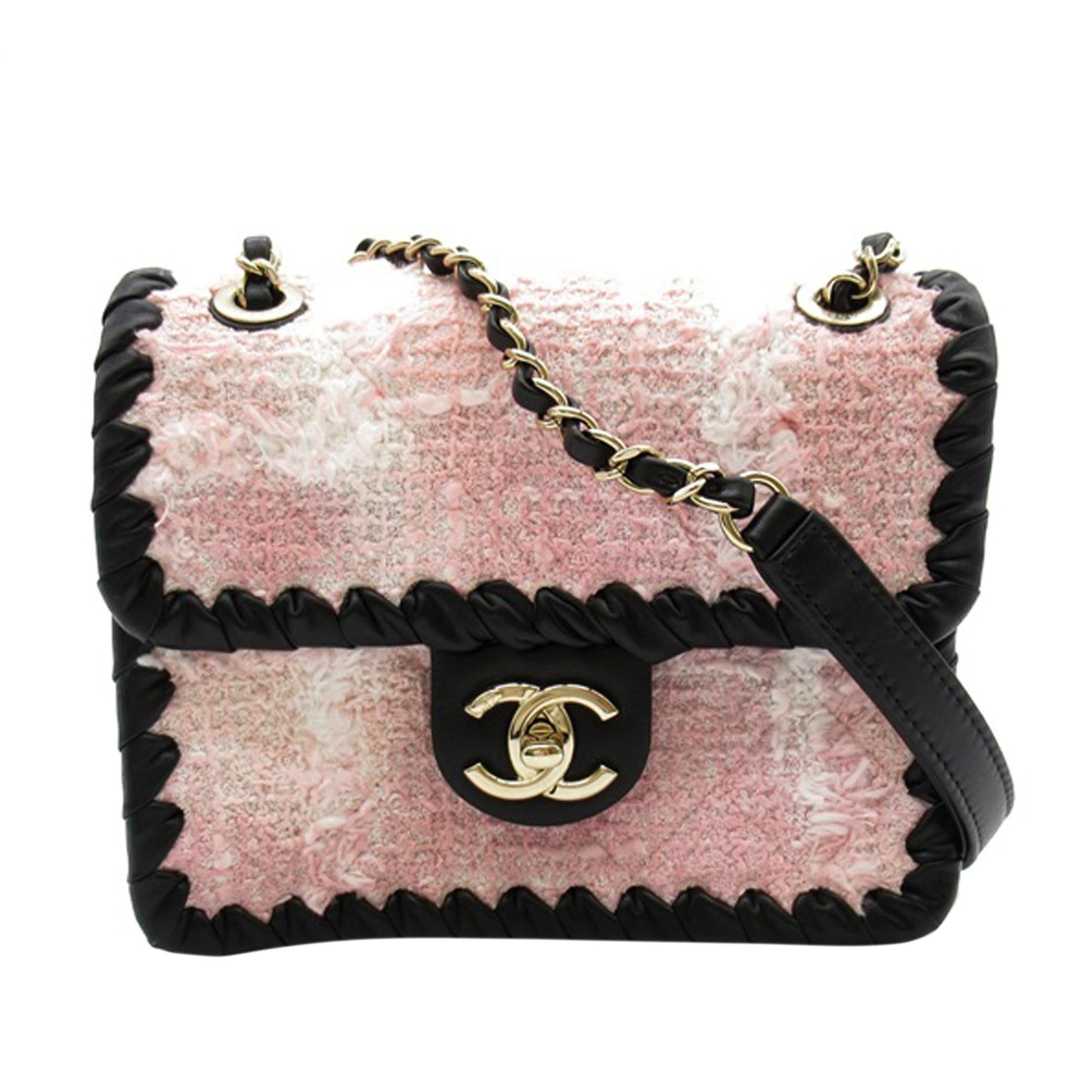 Chanel Braided Classic Tweed Single Flap SHG-J3zNOx Shoulder Bag
