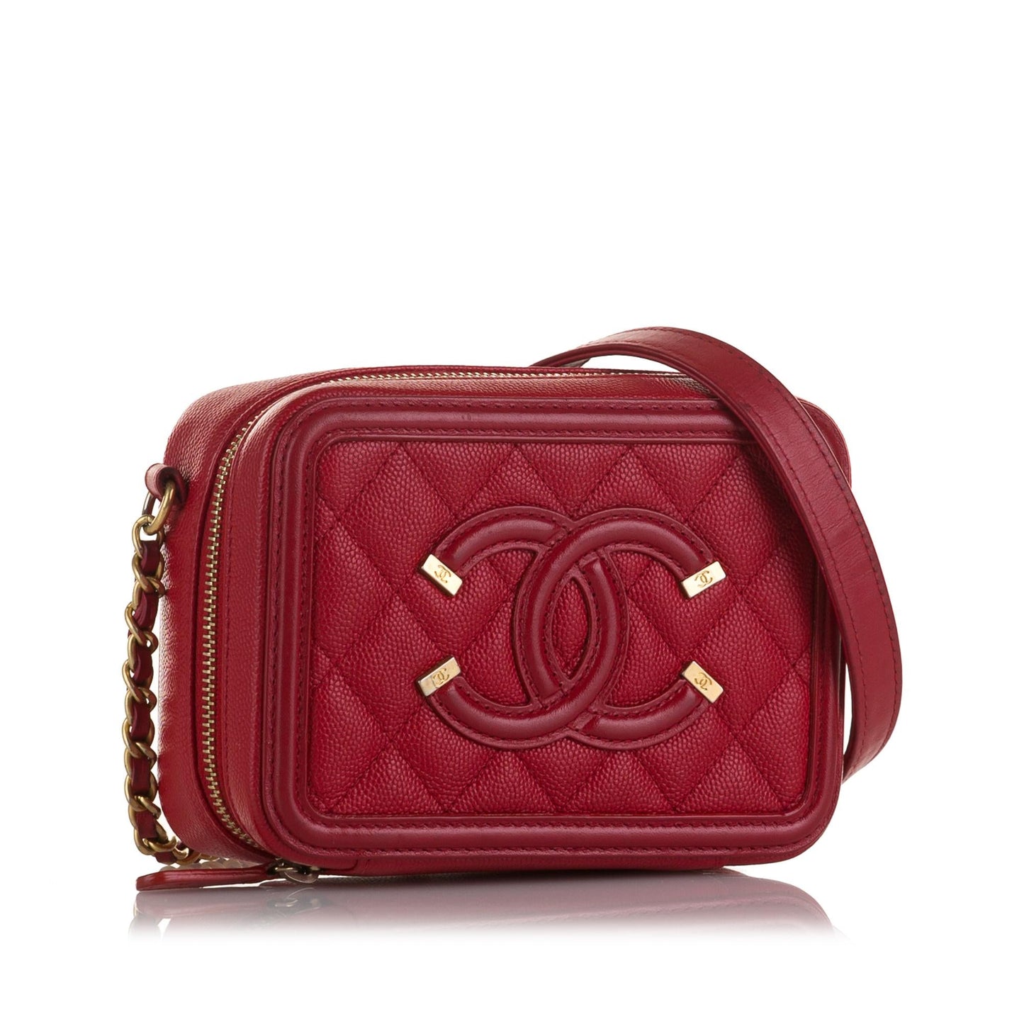 Chanel CC Filigree Caviar Vanity SHG-qVsozO Mini Bag