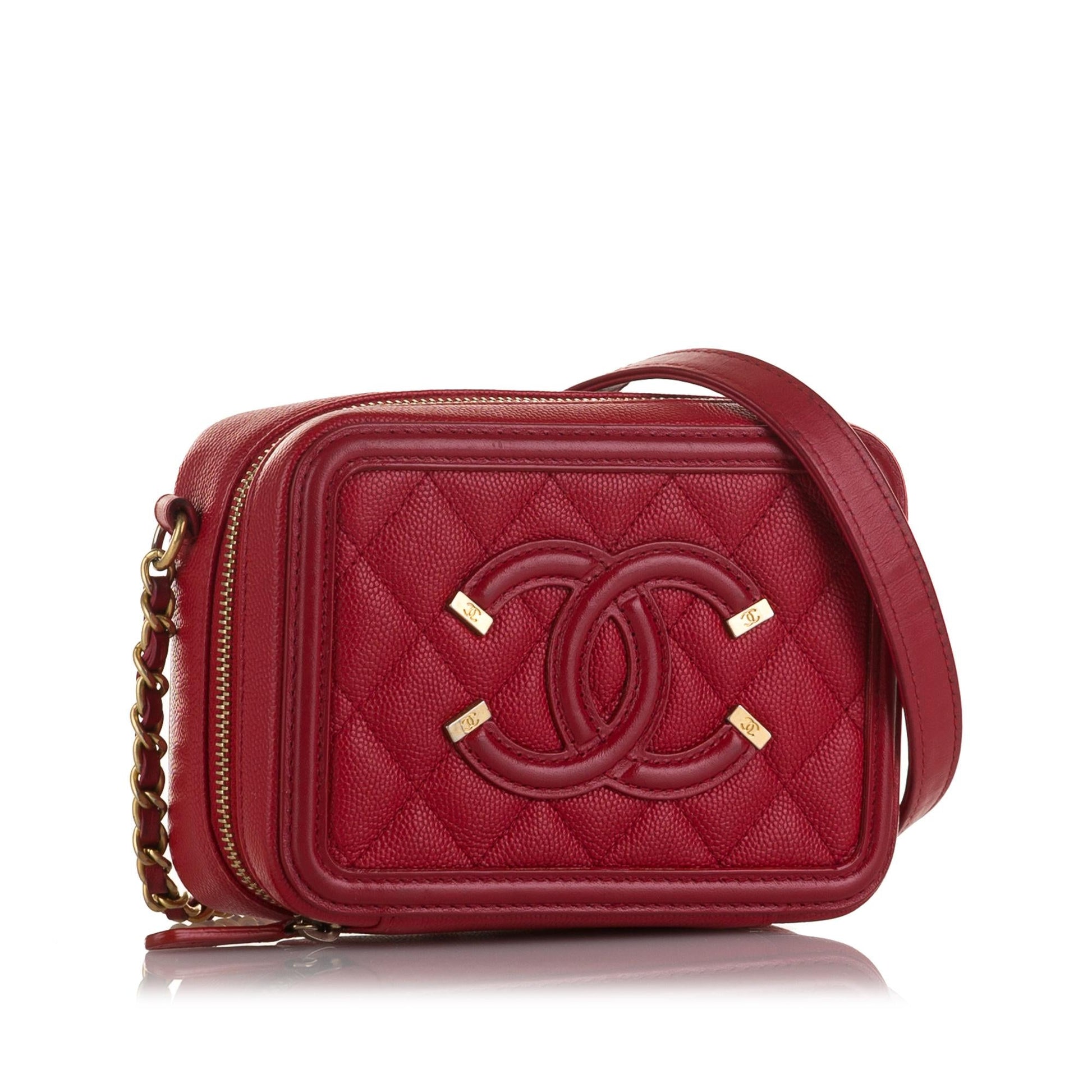 Chanel CC Filigree Caviar Vanity SHG-qVsozO Mini Bag