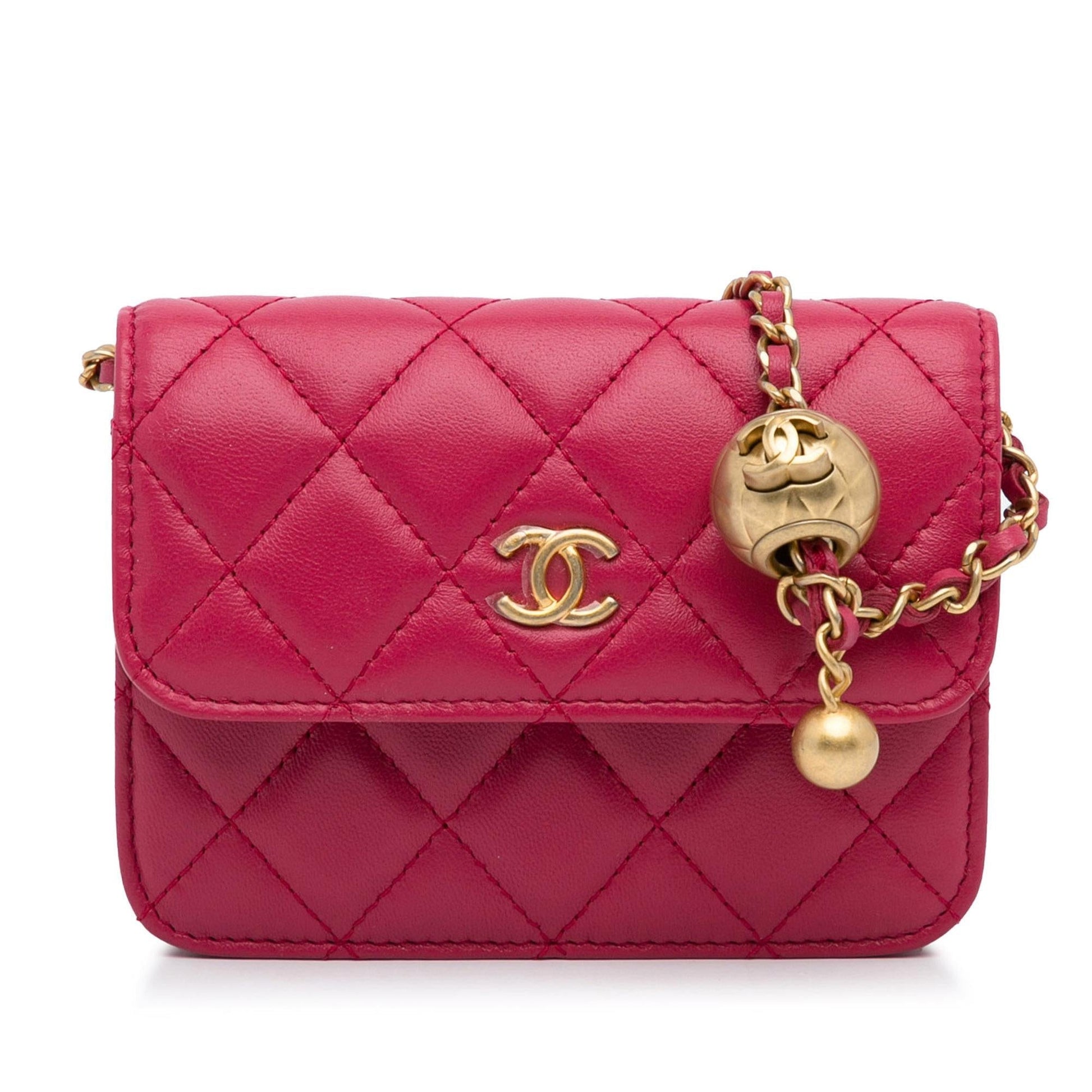 Chanel CC Matelasse Pearl Crush Lambskin Crossbody Bag