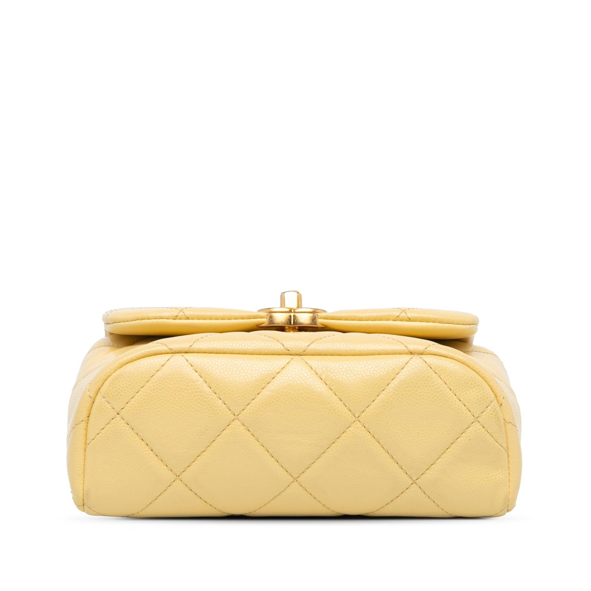 Chanel CC Quilted Caviar Flap Mini Bag