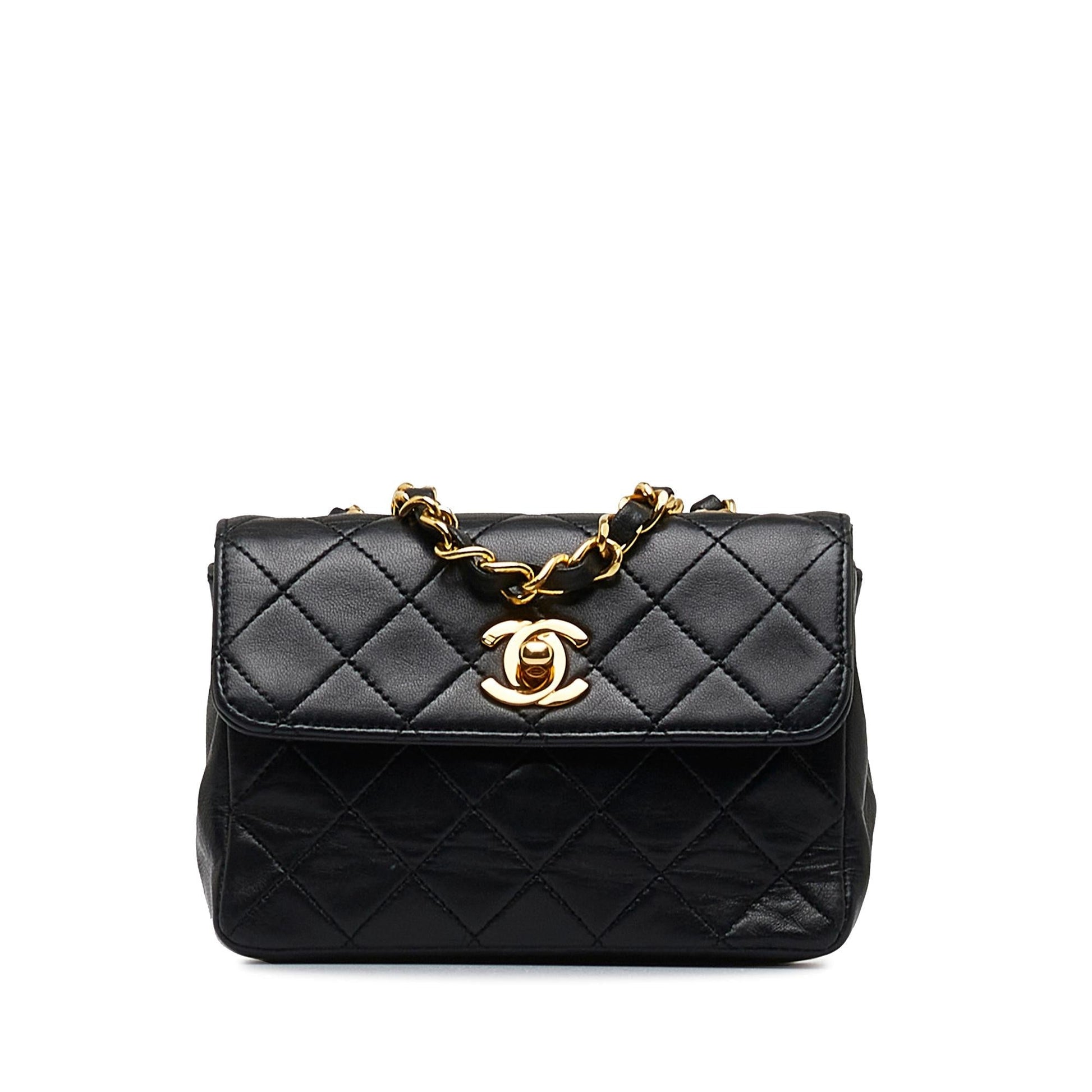 Chanel CC Quilted Lambskin Flap SHG-vKkjGB Mini Bag