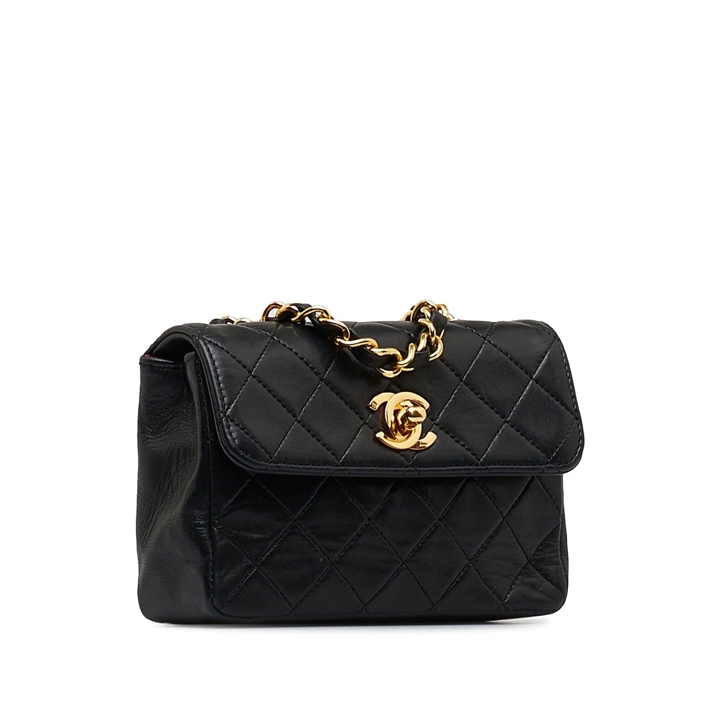 Chanel CC Quilted Lambskin Flap SHG-vKkjGB Mini Bag