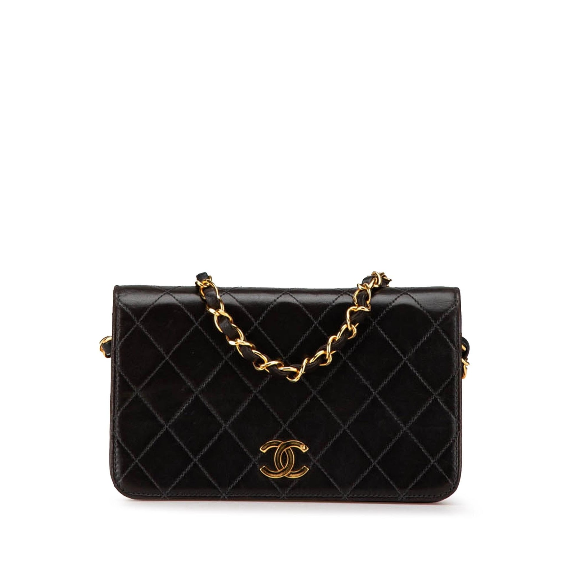Chanel CC Quilted Lambskin Full Flap Mini Bag
