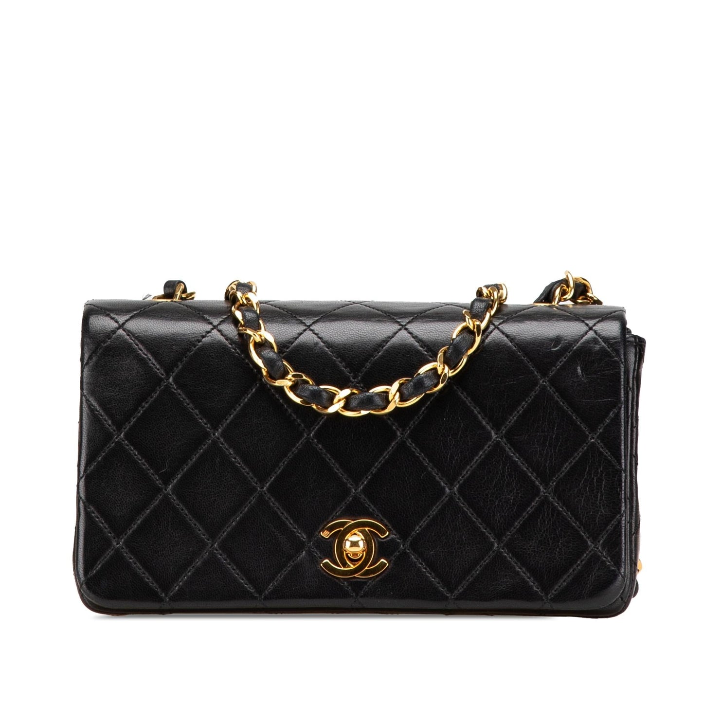 Chanel CC Quilted Lambskin Full Flap Mini Bag Flap 3
