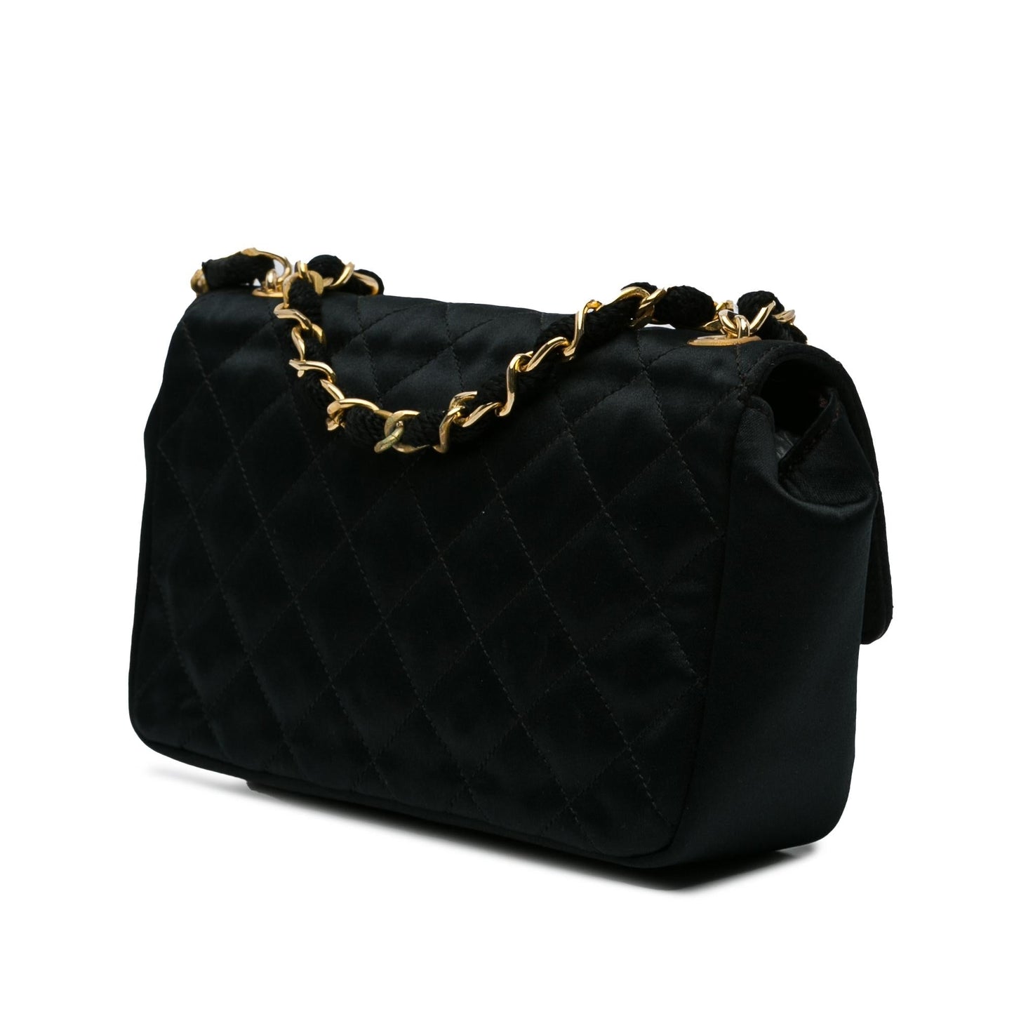 Chanel CC Quilted Satin Flap SHG-GrIueb Mini Bag