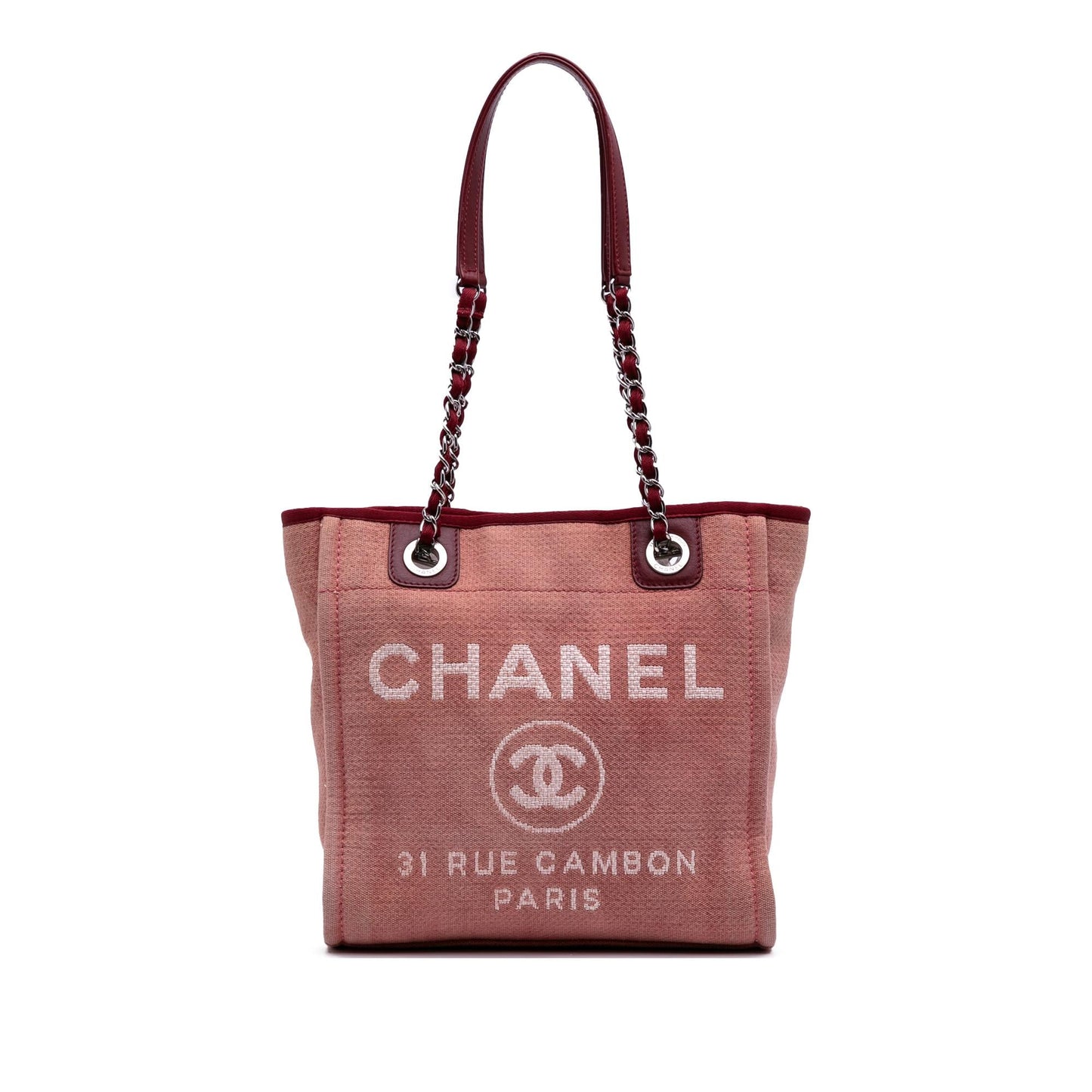 Chanel Deauville Canvas Tote Bag 3