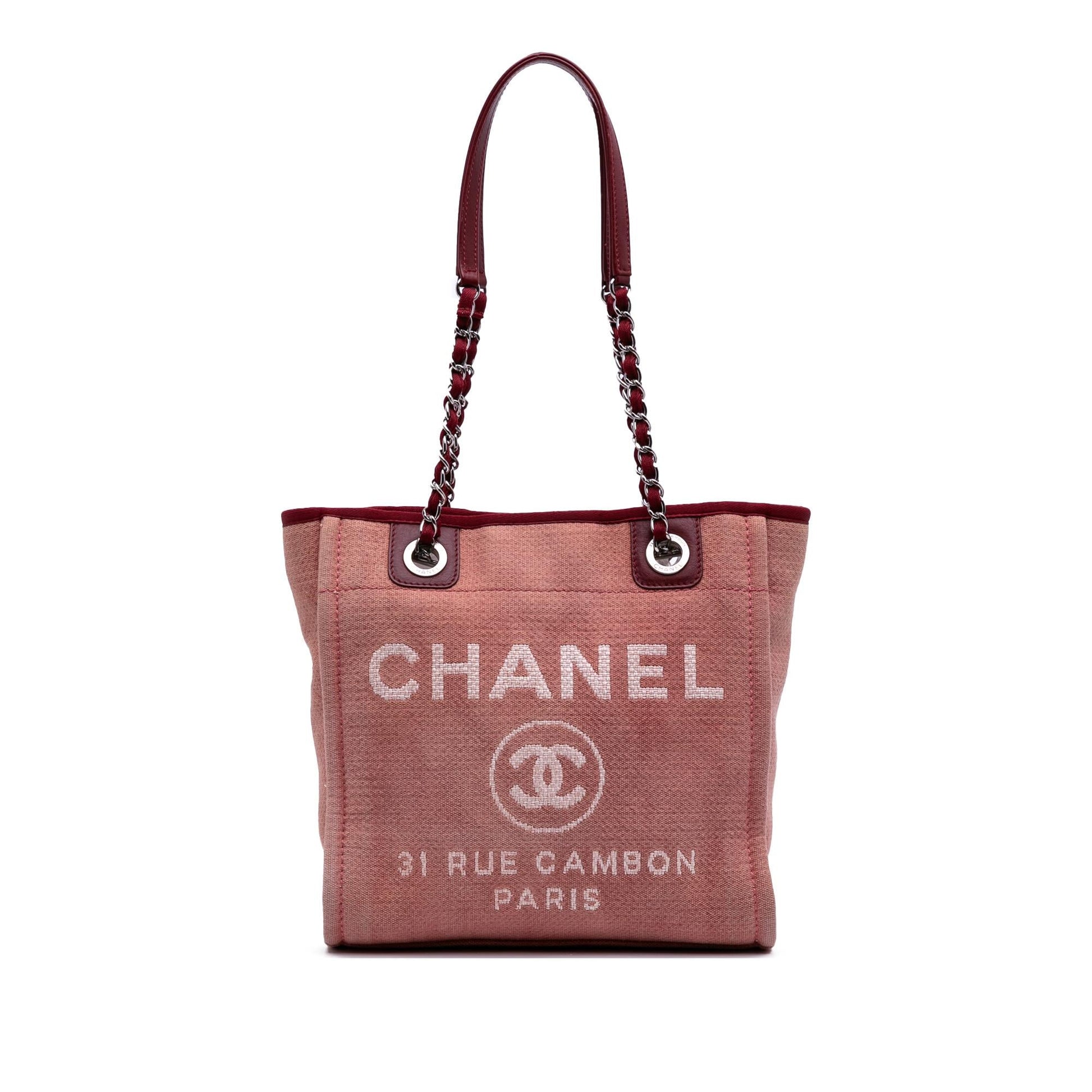 Chanel Deauville Canvas Tote Bag 3