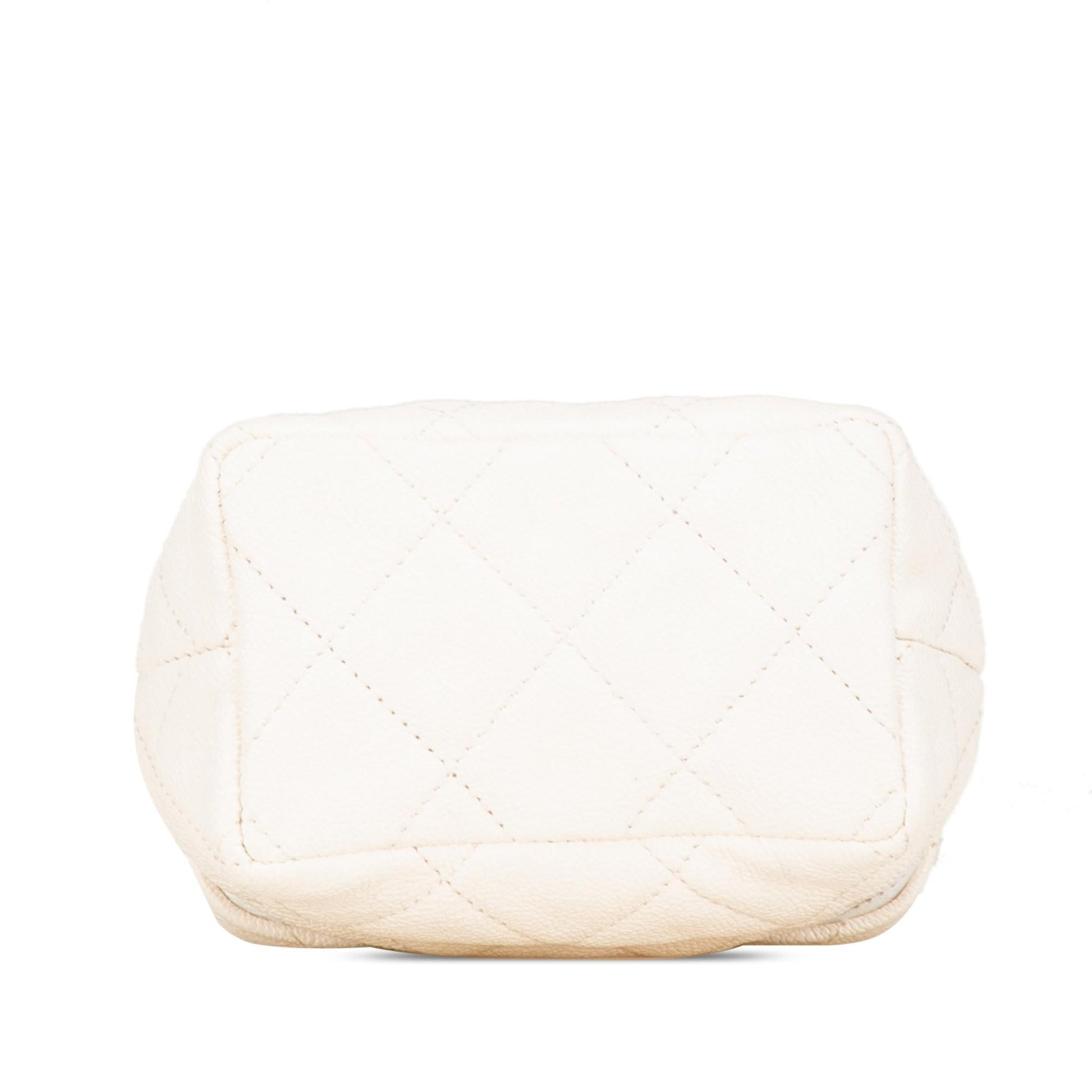 Chanel Caviar Zip Around Vanity Mini Bag Vanity Case