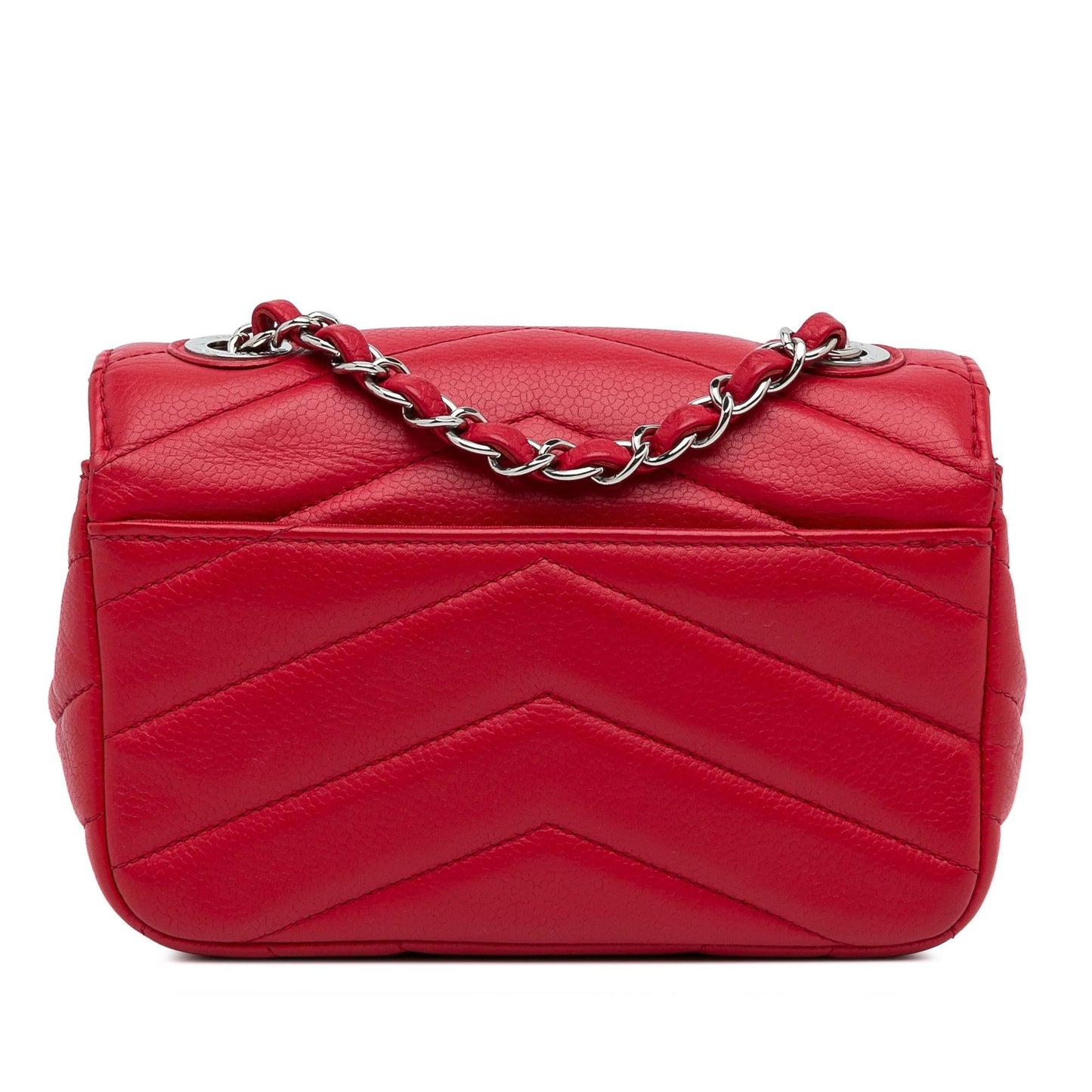 Chanel Caviar Chevron Data Center Envelope Flap Shoulder Bag Shg Xirjr6