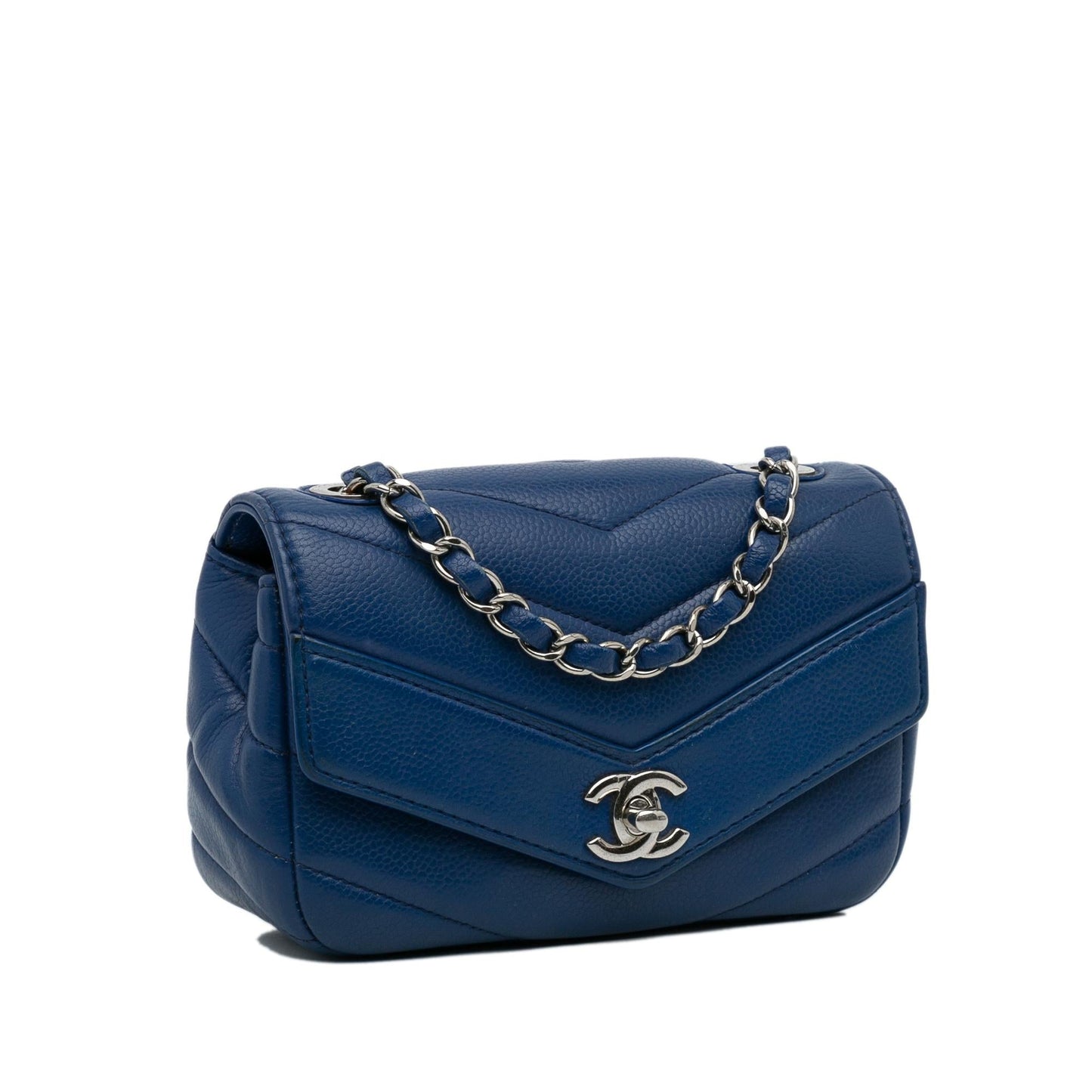 Chanel Caviar Chevron Data Center Envelope Flap Shoulder Bag Flap Bag