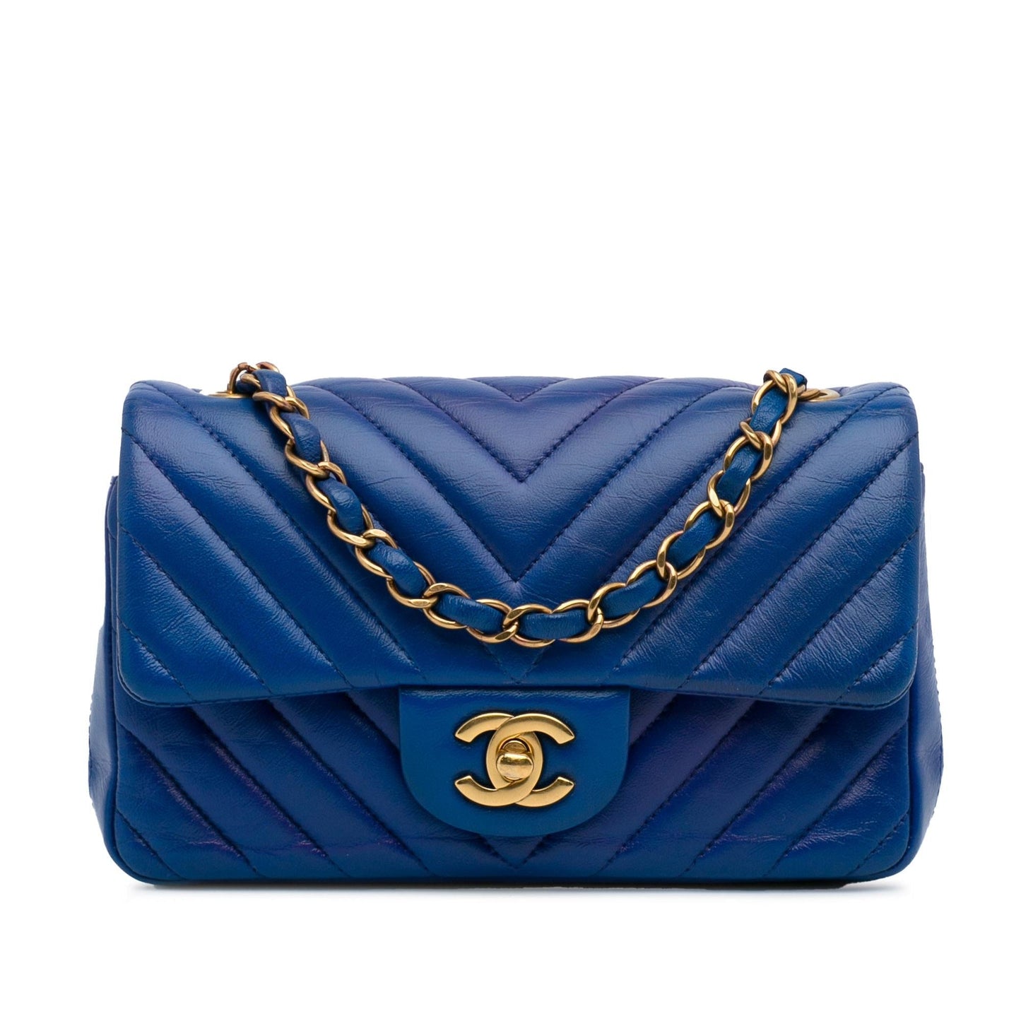 Chanel Chevron Quilted Lambskin Rectangular Flap SHG-S3wMjz Shoulder Bag