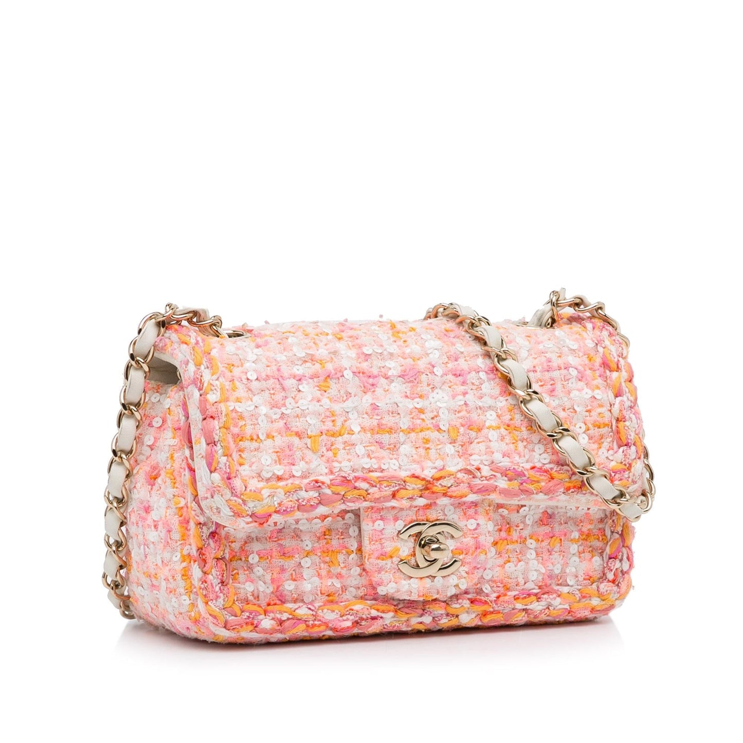 Chanel Classic Embellished Tweed Flap SHG-xnY6RF Shoulder Bag