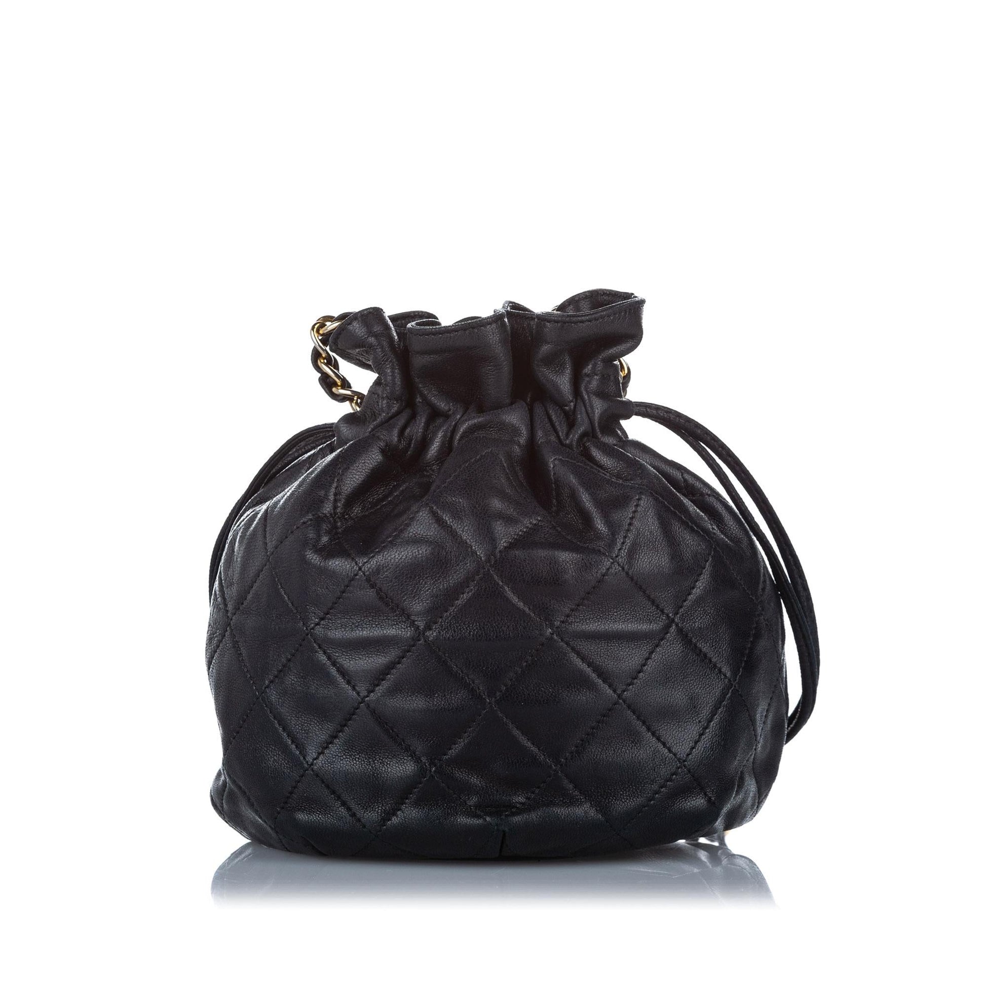 Chanel Classic Lambskin Bucket SHG Leather Bucket Bag