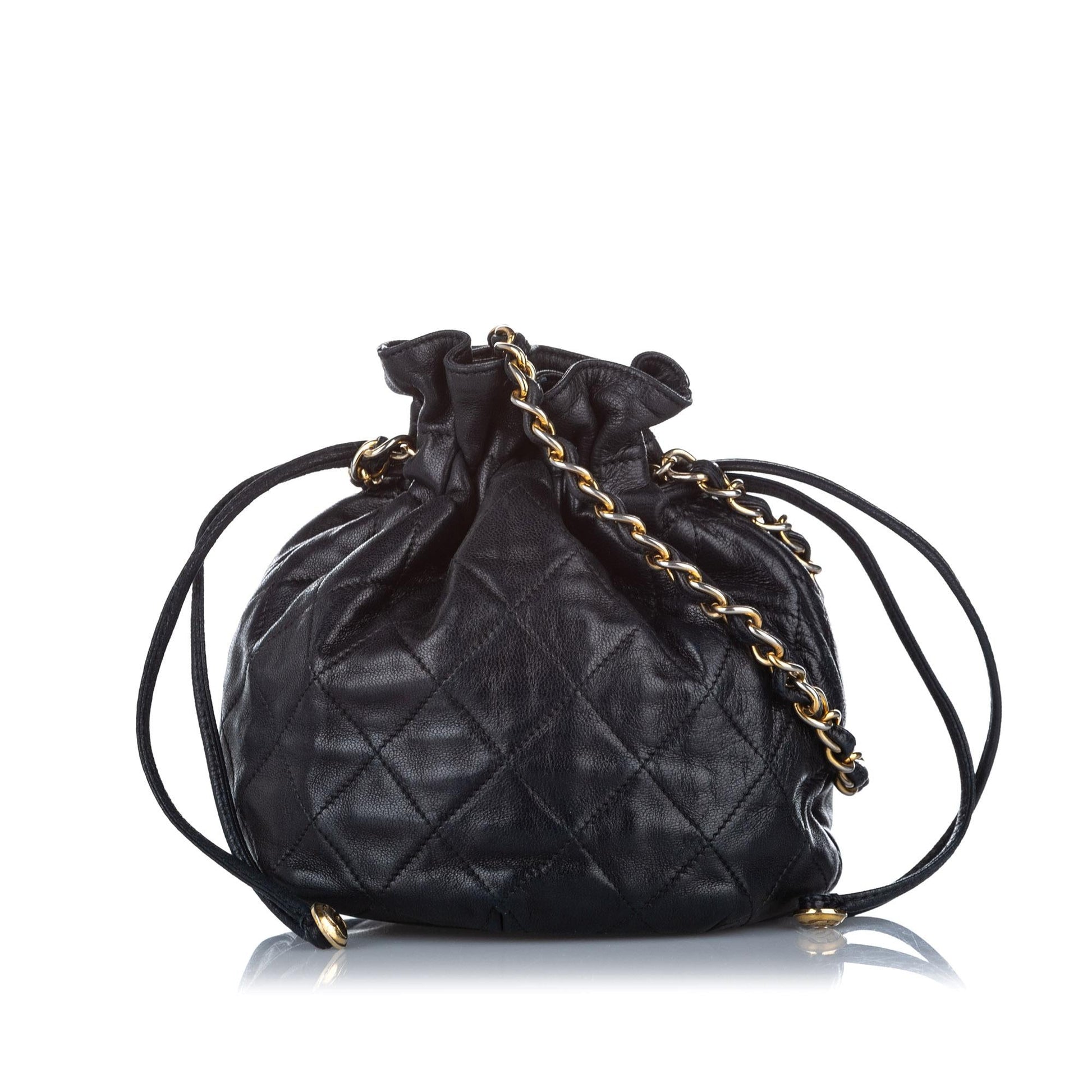 Chanel Classic Lambskin Bucket SHG Leather Bucket Bag