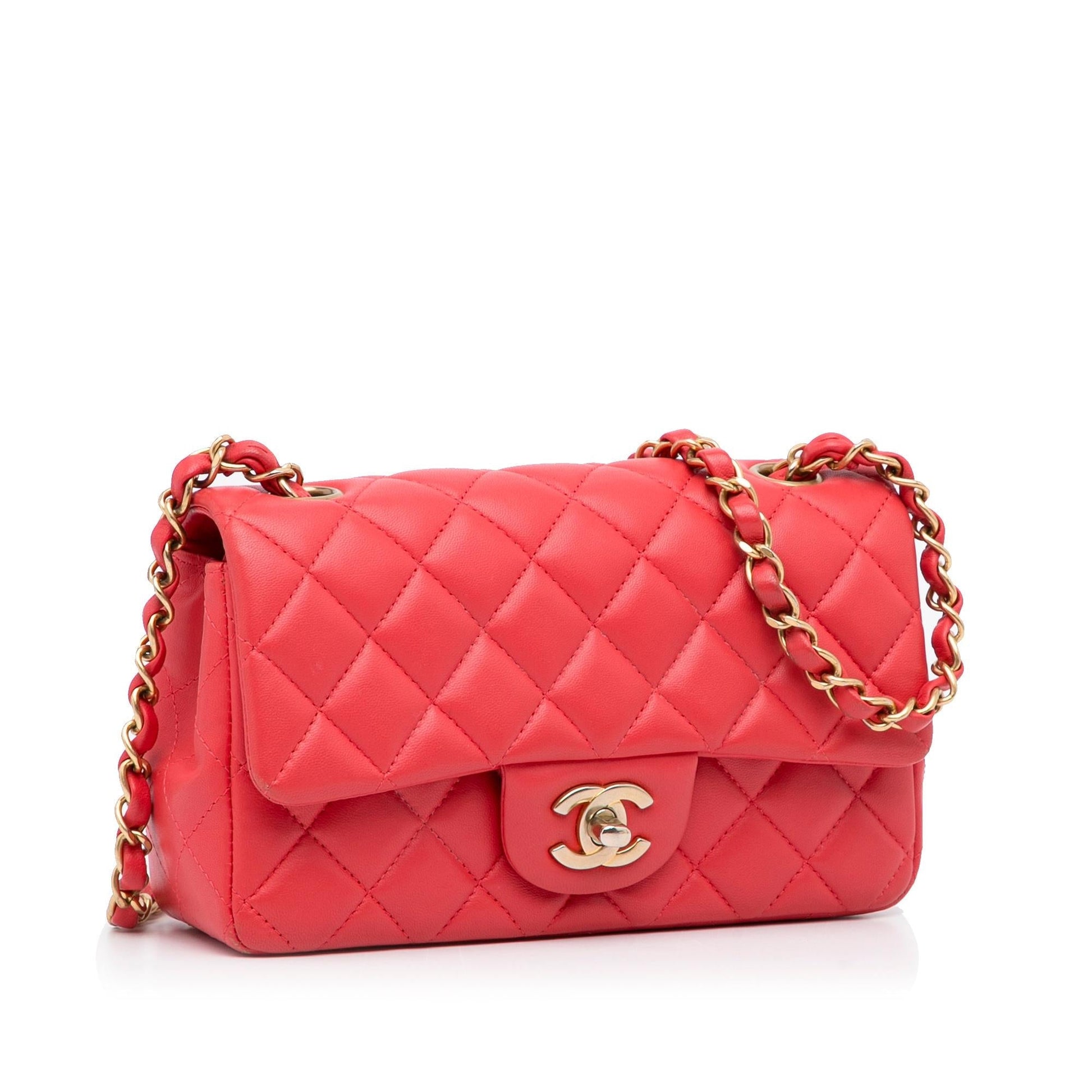 Chanel Classic Lambskin Rectangular Single Flap Mini Bag