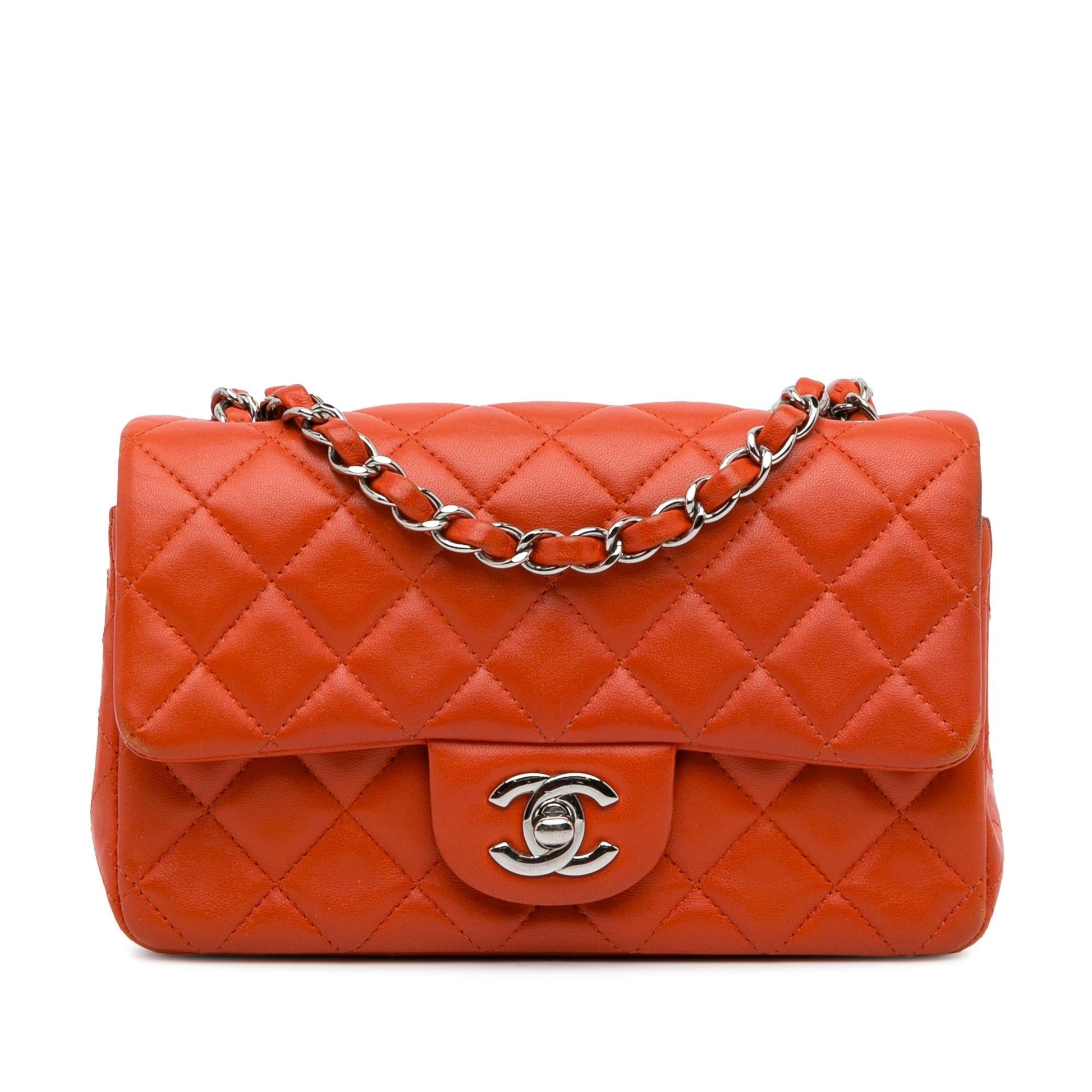 Chanel Classic Lambskin Rectangular Single Flap Mini Bag Shg Hisr5U