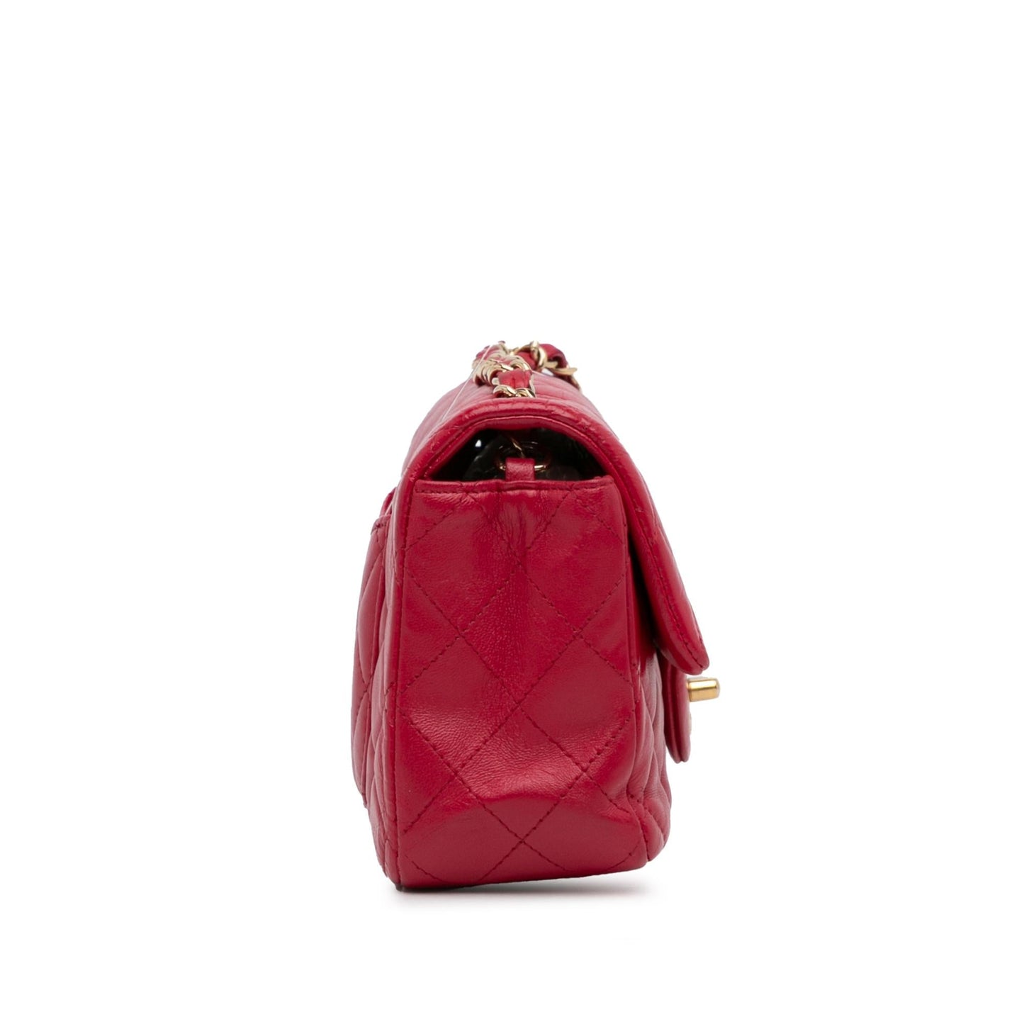 Chanel Mini Classic Lambskin Rectangular Single Flap (Shg-6Kkxvi) Bag