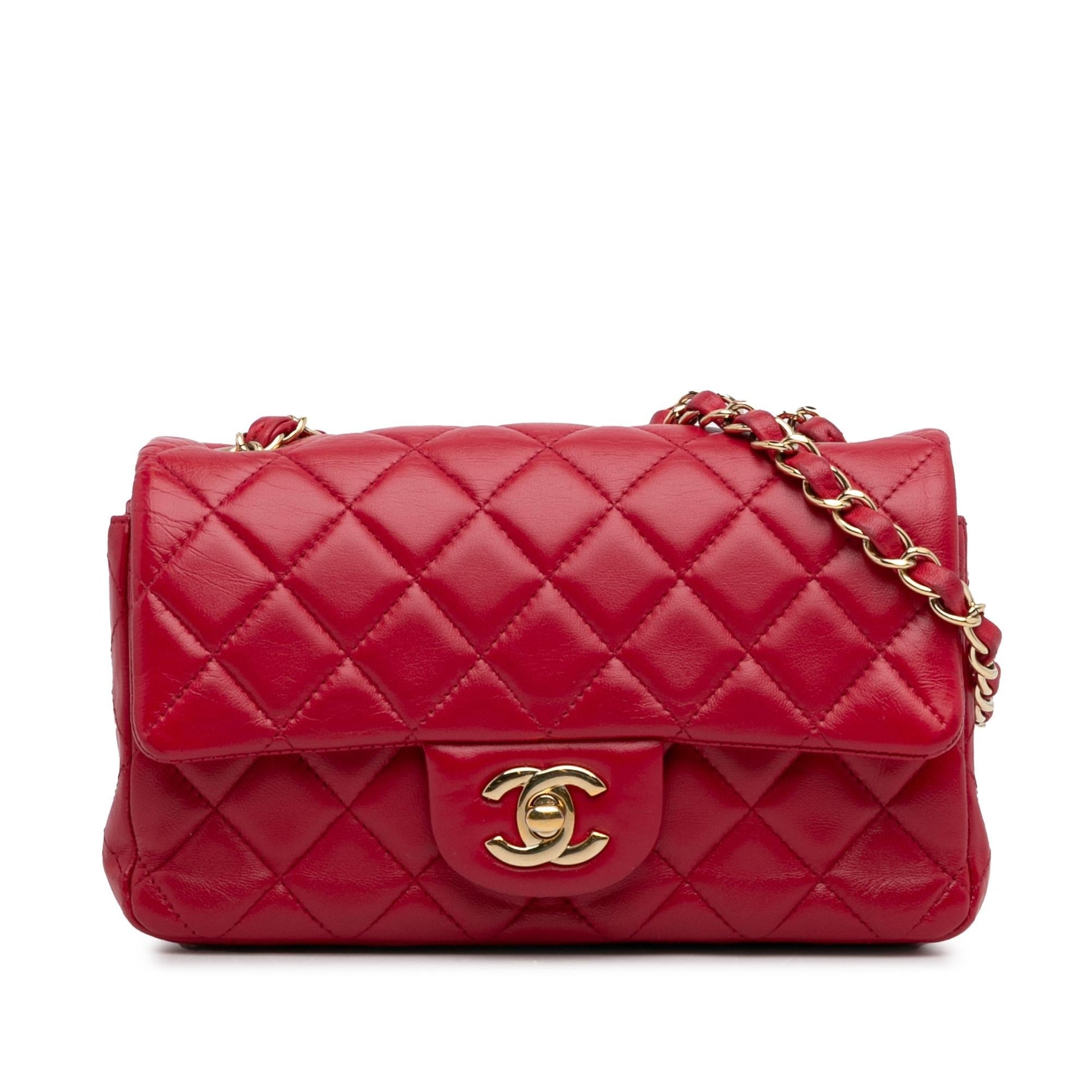 Chanel Mini Classic Lambskin Rectangular Single Flap (Shg-6Kkxvi) Bag